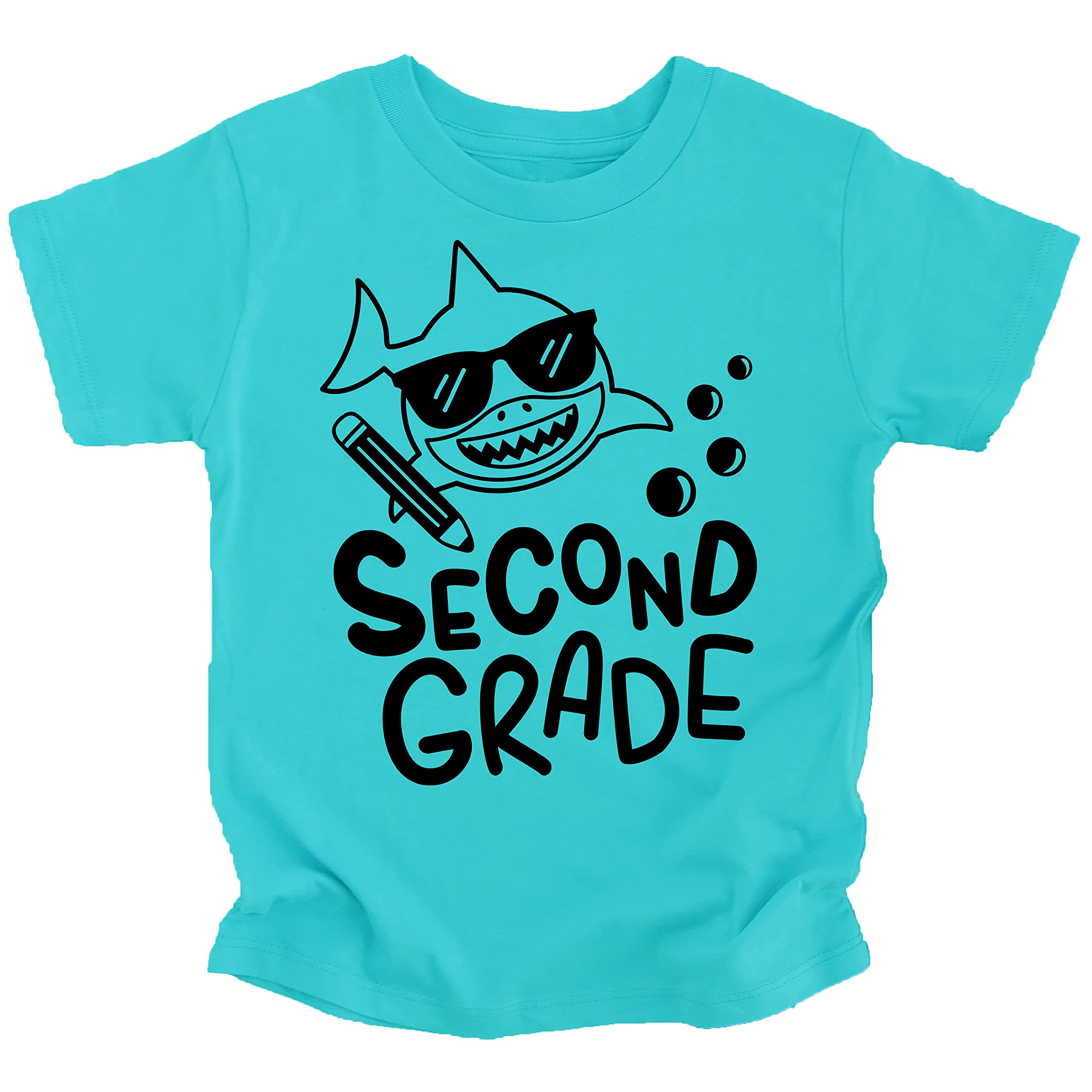 2nd Grade Shark First Day of School T-Shirt - Cute Boys Back to School Shirt & Raglan Tee - Perfect for First Day Photos, Class Parties & School Spirit Events