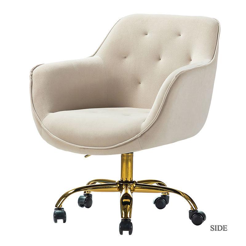 Premium Jovida Velvet Tufted Office Chair - Ergonomic Executive Desk Chair with Adjustable Height for Home & Office Workspaces - Perfect for Work, Study, and Gaming