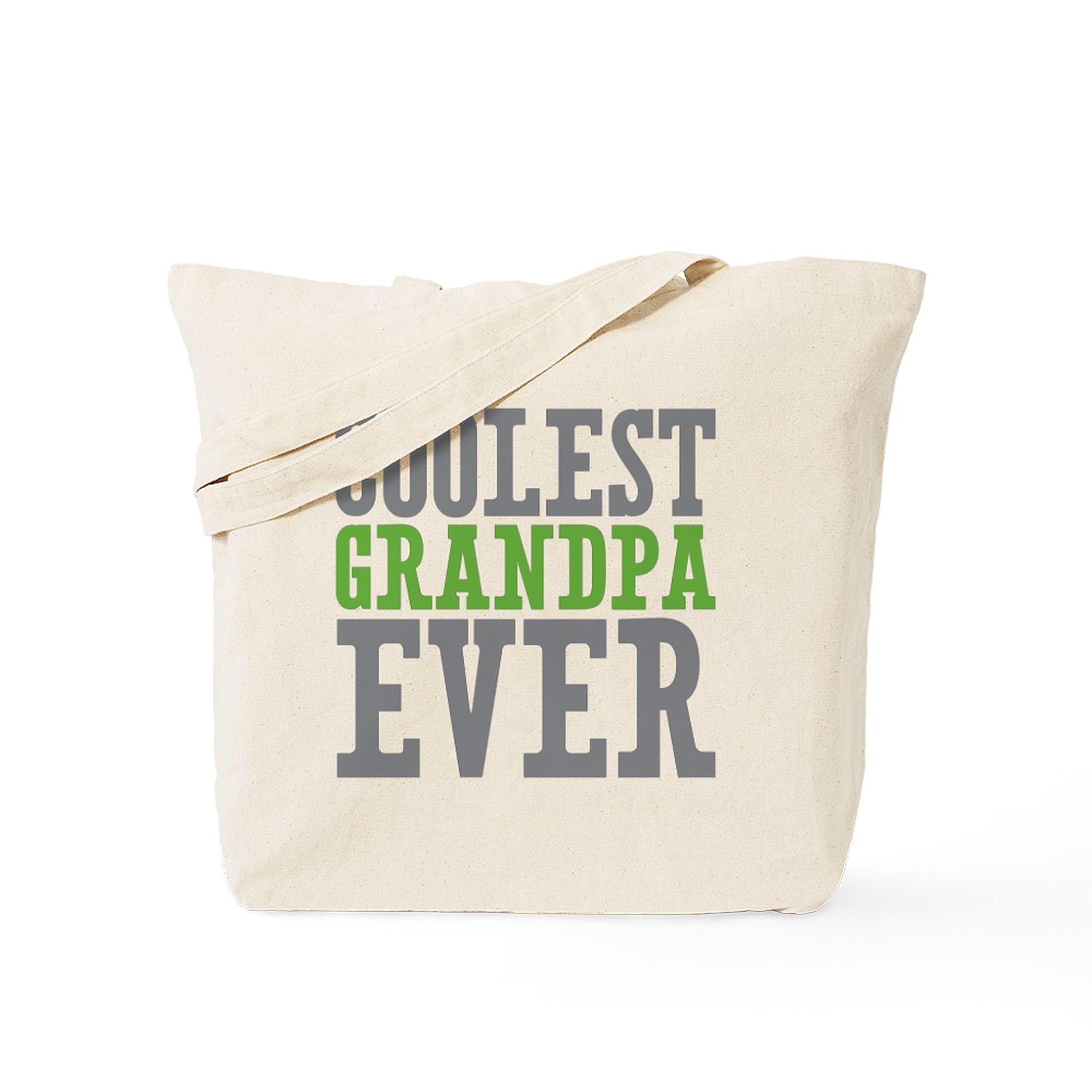 Coolest Grandpa Tote Bag - Natural Canvas Reusable Shopping Bag for Groceries, Beach, and Everyday Use