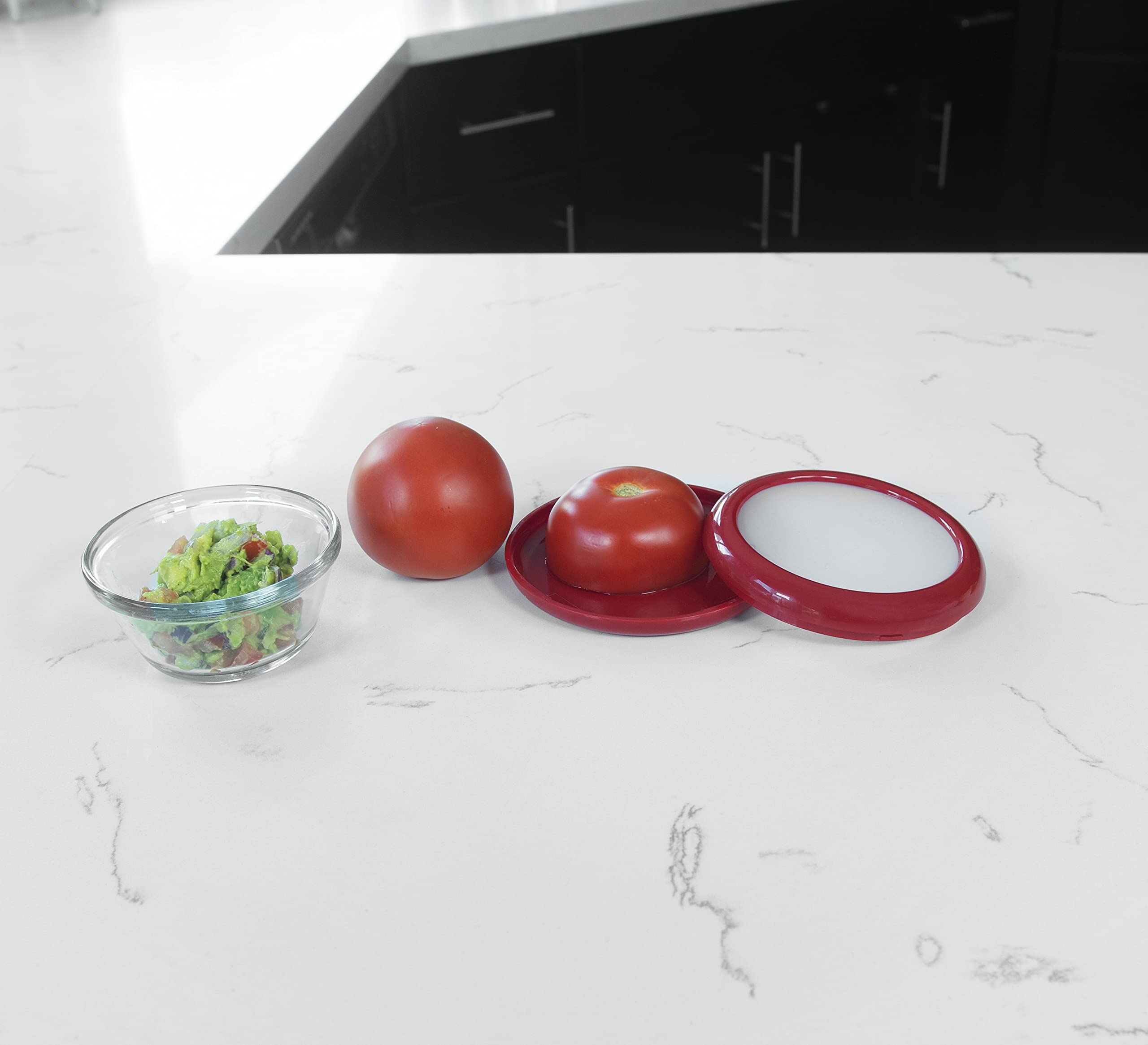 Joie Fresh Stretch Pod Tomato Storage Container - Silicone Food Saver for Leftover Produce | Keeps Fruits & Vegetables Fresh in Fridge | Reusable, Dishwasher Safe & BPA-Free Kitchen Gadget | Perfect for Meal Prep, Snack Storage & Organizing Fridge