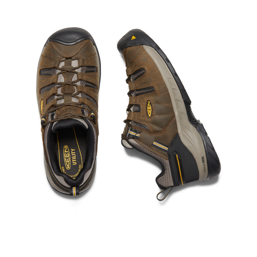 Men's Flint II Soft Toe Work Boots - Cascade Brown & Golden Rod - Durable & Comfortable for Construction, Hiking & Outdoor Work