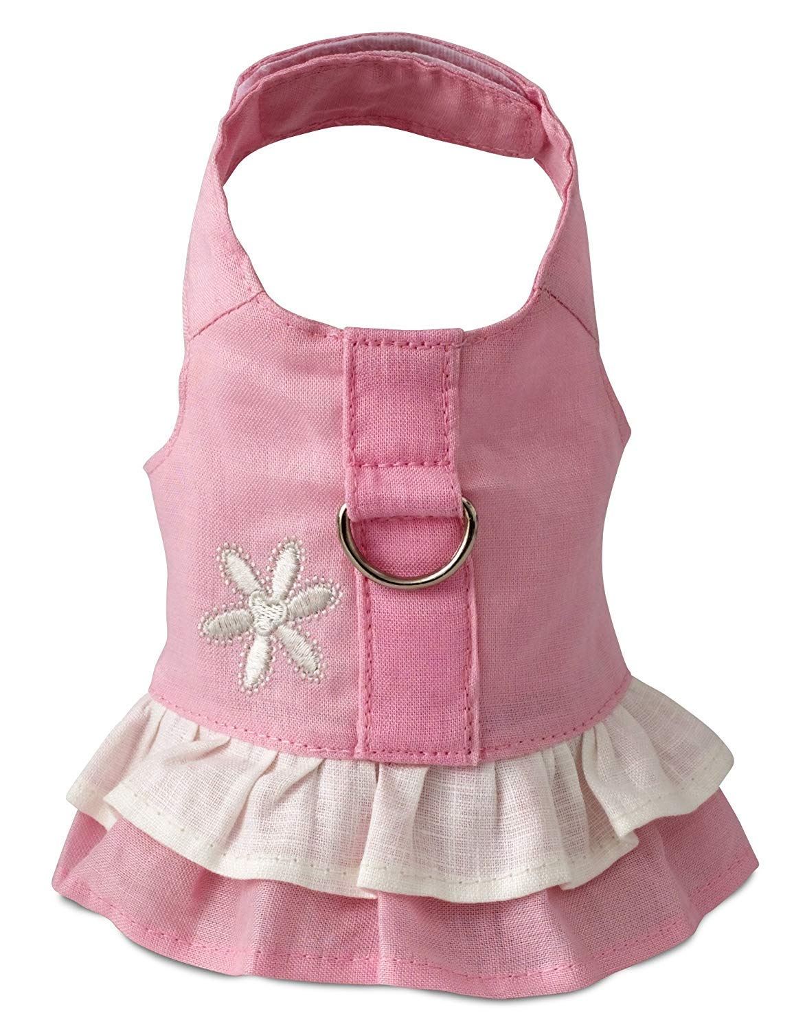 Doggles Hemp Dog Dress Harness with Floral Design - Pink XX Small for Small Dogs | Perfect for Outdoor Adventures, Pet Fashion & Special Occasions