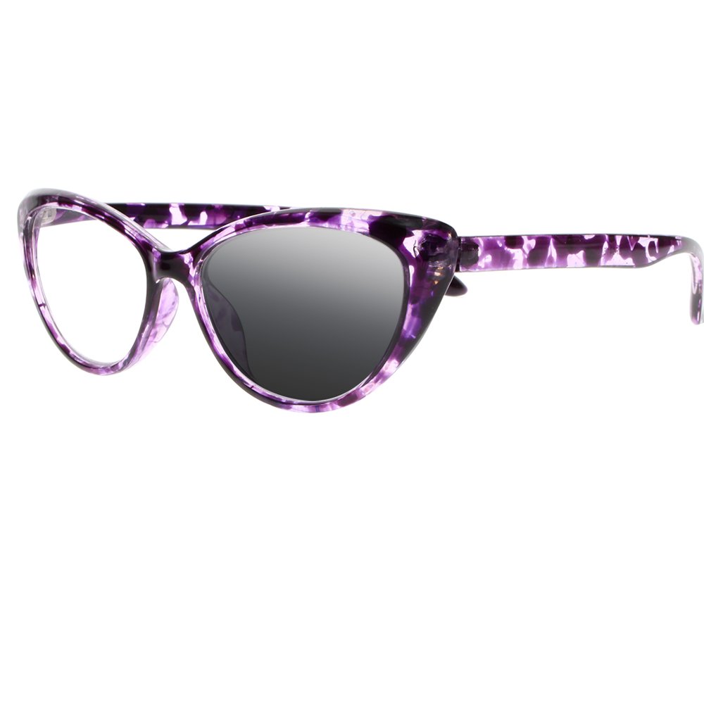Bifocal Cat Eye Reading Glasses - Photochromic Sun Readers for Women | Indoor & Outdoor Use
