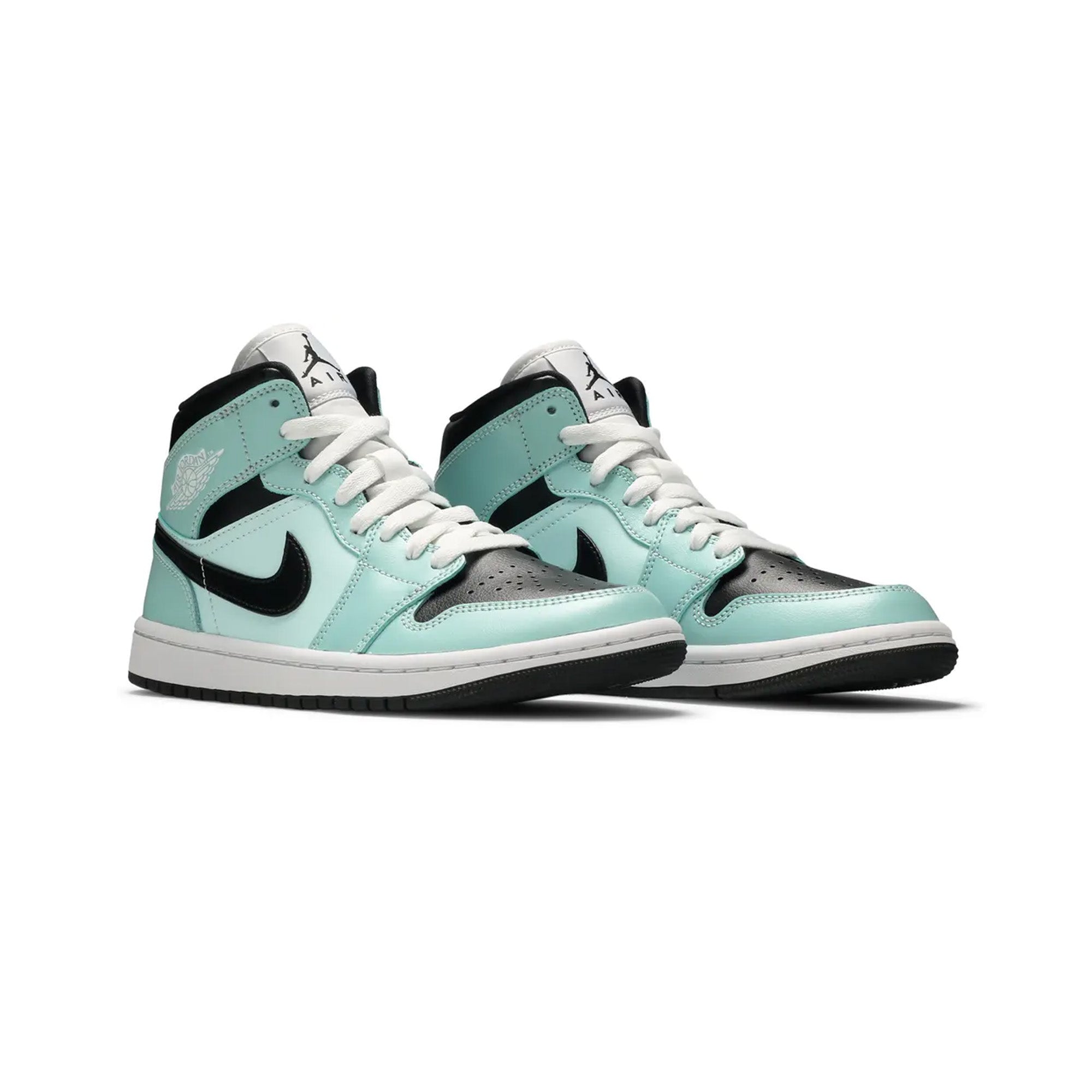 Air Jordan 1 Mid 'Aqua Tint Black' Women's Basketball Shoes - Stylish Sneakers for Casual Wear, Gym & Street Fashion