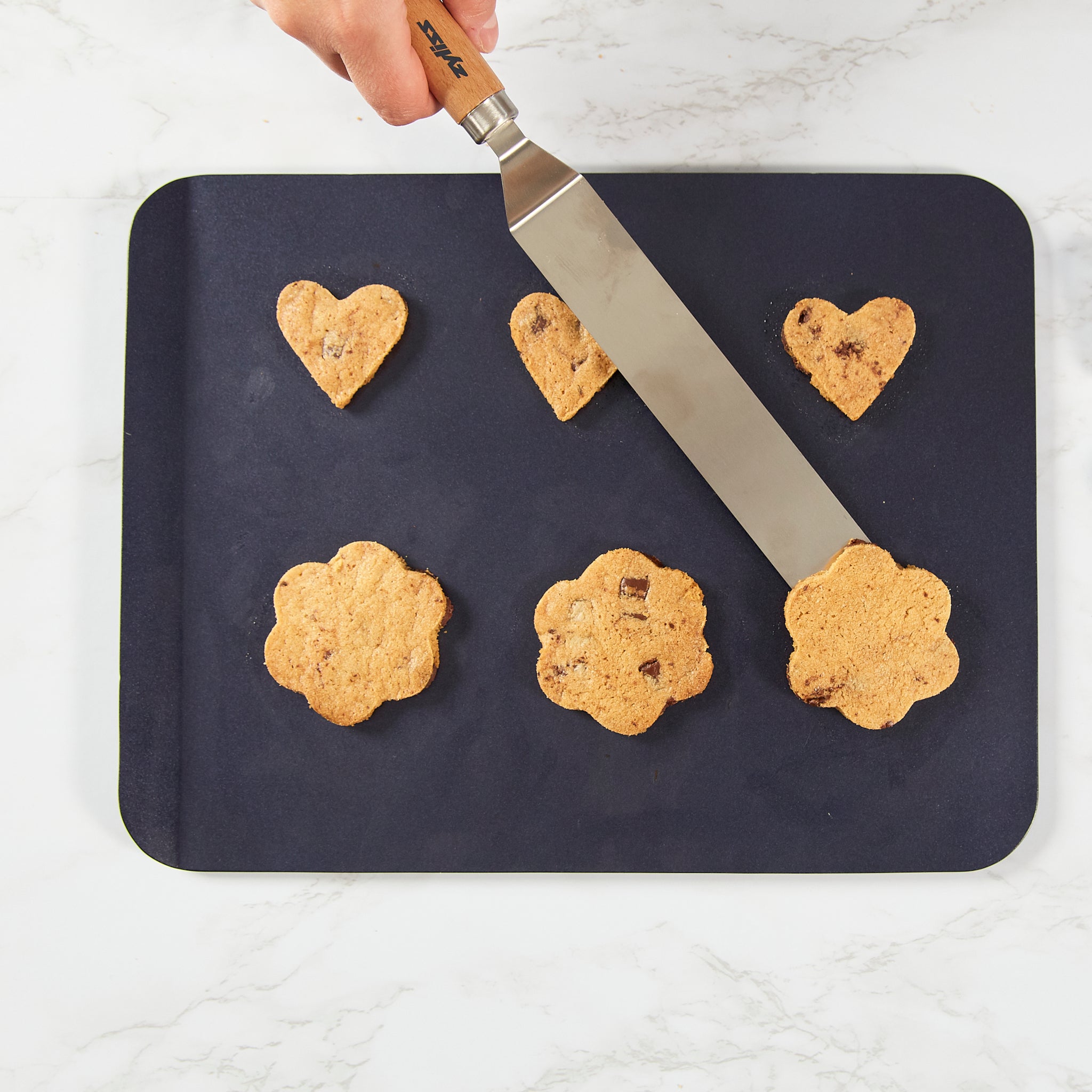 Zyliss Premium Non-Stick Baking Sheet Set - Heavy Duty Cookie Sheet for Baking, Roasting & Cooking - Perfect for Cookies, Pastries, Pizzas & More - Dishwasher Safe & Oven Safe up to 450°F