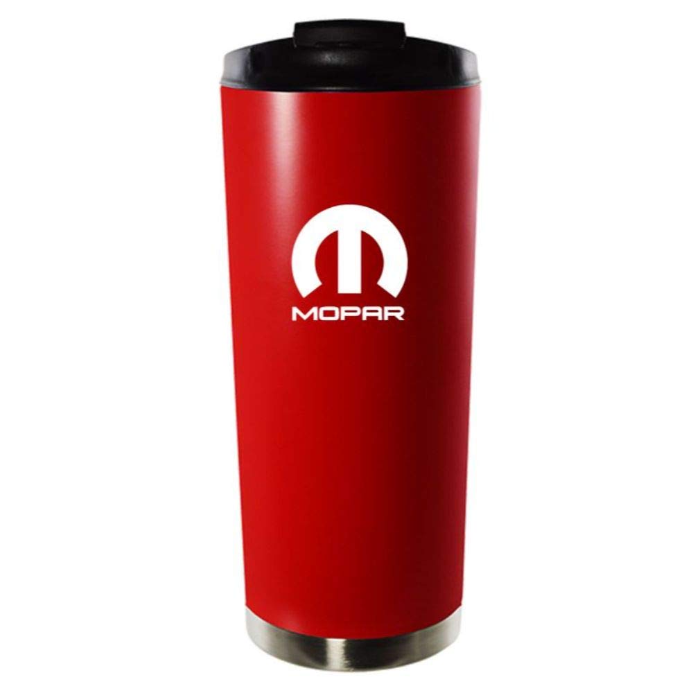 Premium Mopar Red Stainless Steel Vacuum Insulated Tumbler - 20oz Leak-Proof Travel Mug for Coffee & Cold Drinks | Car Accessories for Jeep, Dodge, Chrysler & RAM Enthusiasts | Perfect for Commuting, Road Trips & Outdoor Adventures