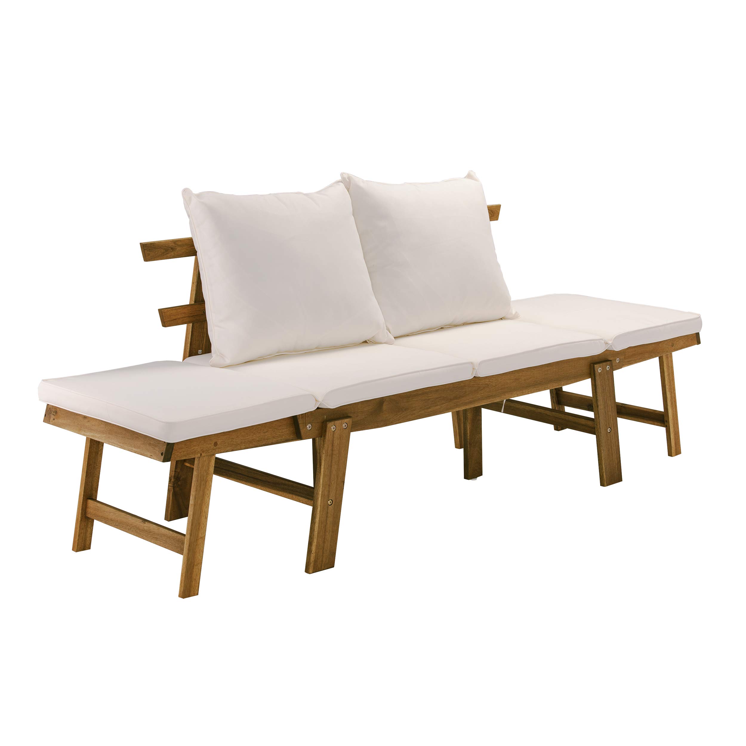 SEI Furniture Dolavon Outdoor Lounge Chair - Waterproof White Patio Chair for Poolside, Garden, and Backyard Relaxation | Comfortable All-Weather Resin Wicker Furniture