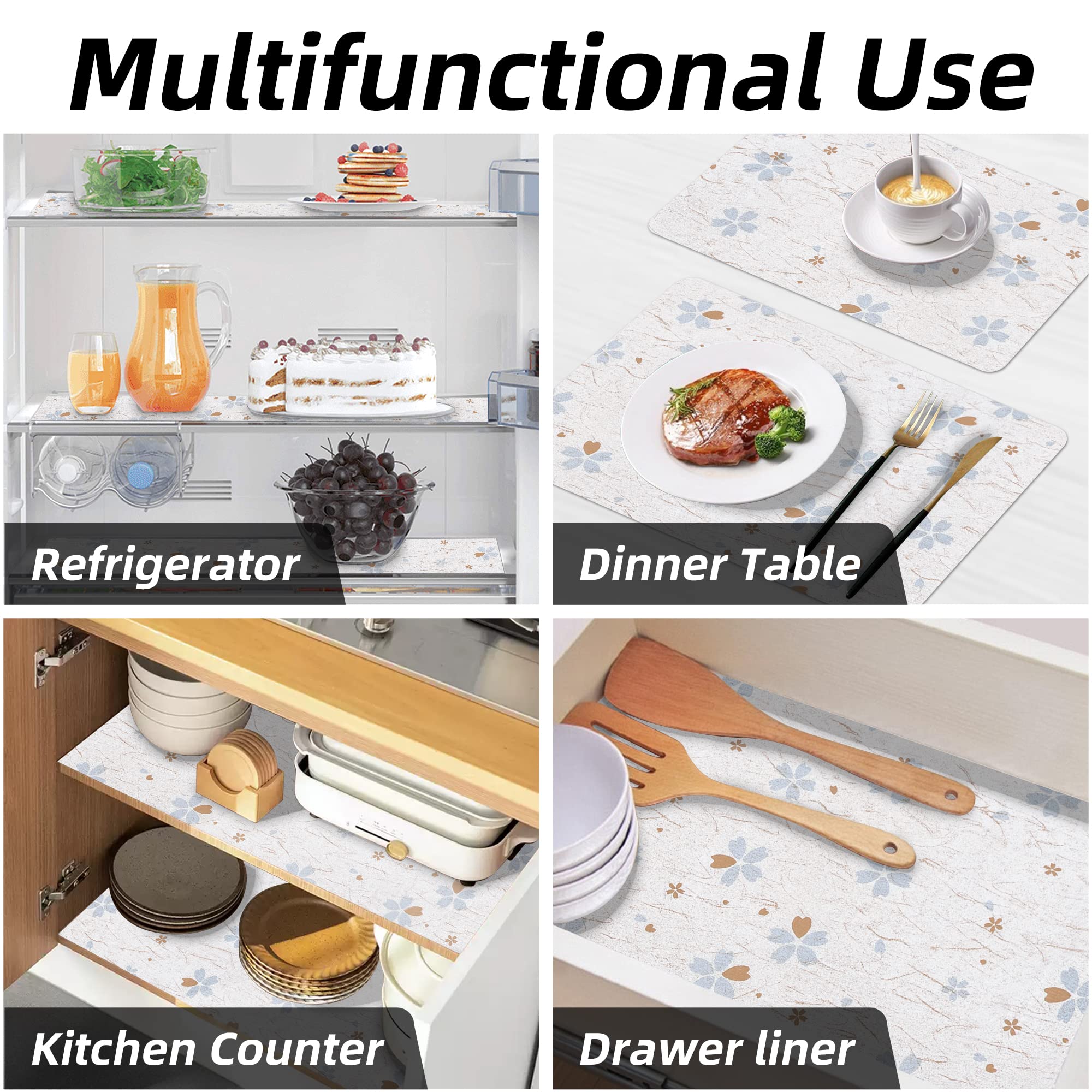 Shelf Liner for Kitchen Cabinets 12in x10ft Non-Adhesive, Waterproof & Durable Anti-Slip Drawer Liner for Kitchen Cabinets, C-Ivory – Perfect for Pantry, Bathroom, and Office Organization