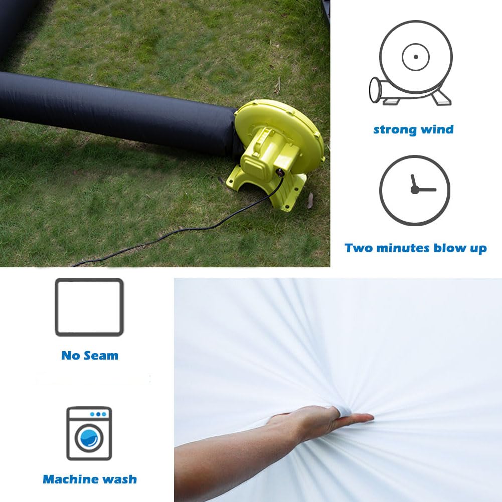 17FT Inflatable Movie Screen with Stand - Portable Outdoor Projection Screen for Backyard, Drive-in Movies & Events - Heavy-Duty Frame & Blower Included - Perfect for Parties, Camping & Outdoor Entertainment