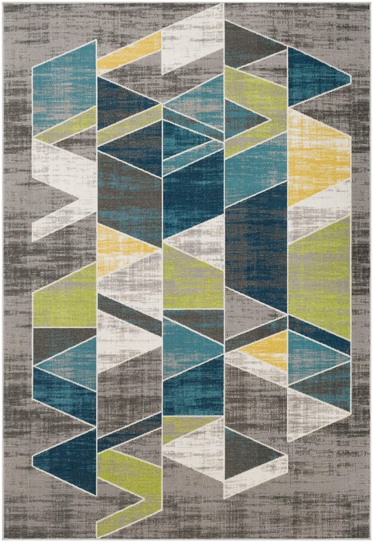 Mark&Day 5x7 Modern Teal Area Rug - Soft Blue Grey Carpet for Living Room, Bedroom, Kitchen - Non-Slip & Easy to Clean - Perfect for Home Decor & High Traffic Areas (5'3
