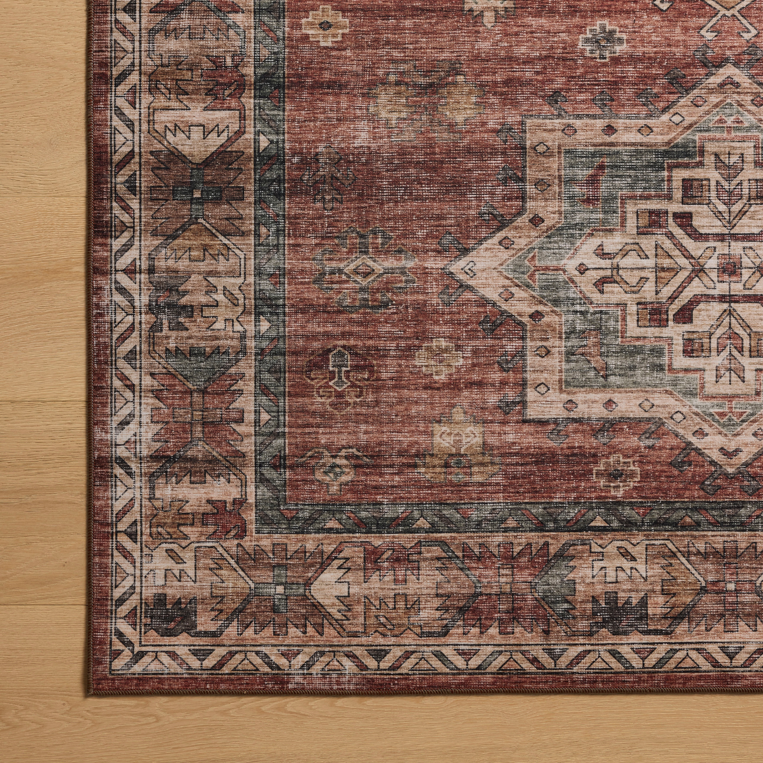 Loloi II Anniston Spice Multi Washable Area Rug - Soft Non-Slip Living Room Rug for Bedroom, Dining Room & Home Decor
