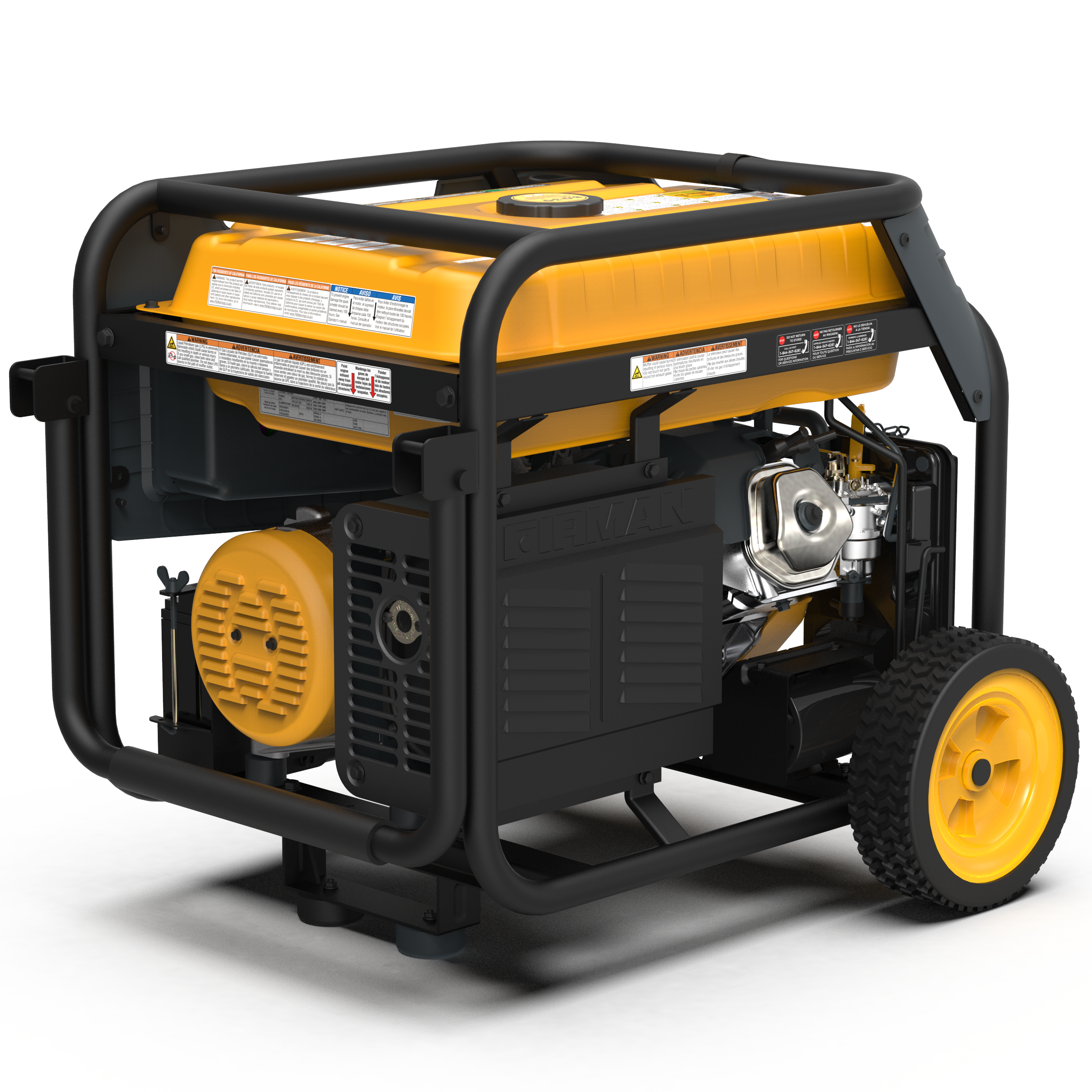 7500W Dual Fuel Portable Generator with Electric Start - 120/240V Output for Camping, Home Backup & Outdoor Power Supply