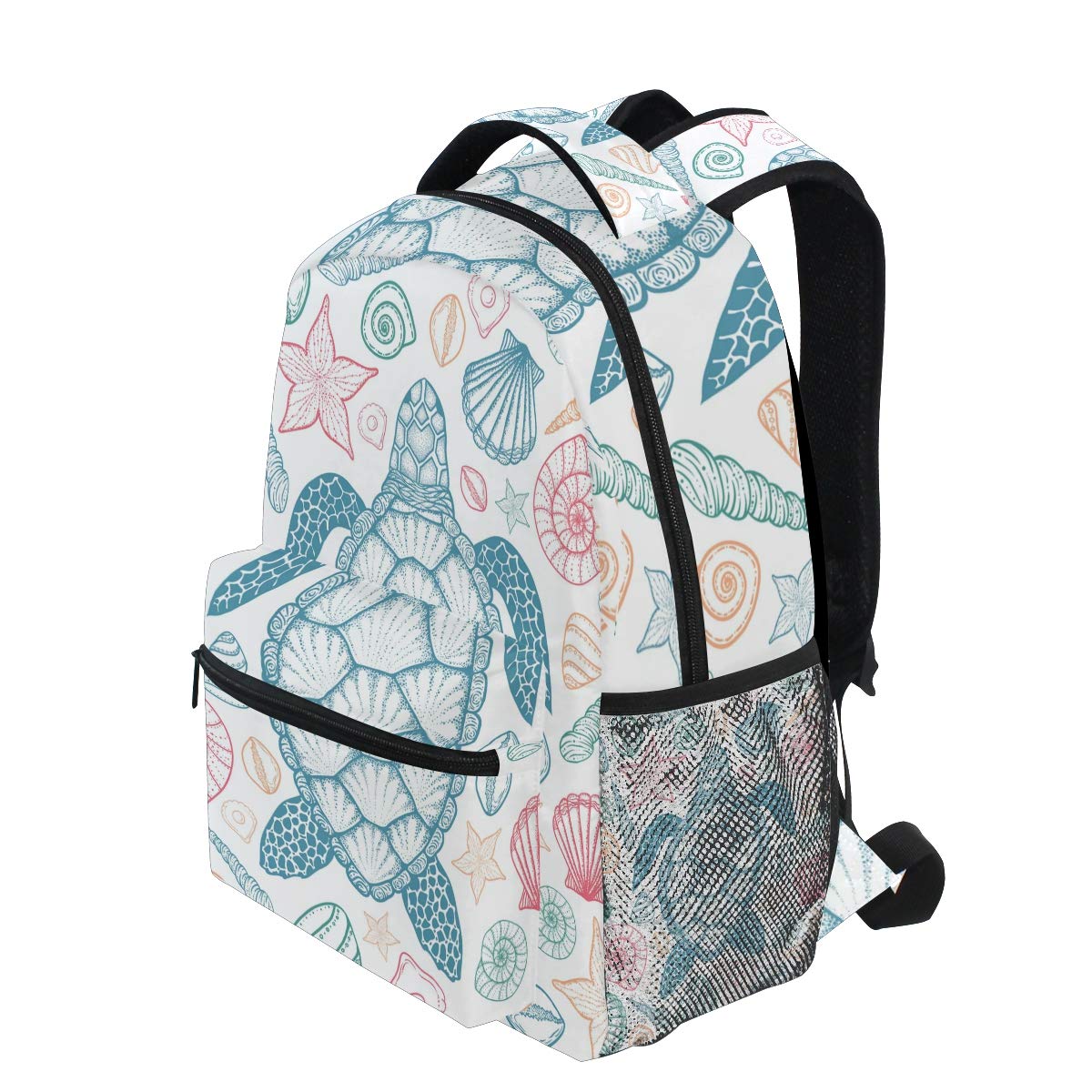 Senya Kids School Backpack with Sea Turtle & Starfish Design - Durable Bookbag for Boys & Girls - Perfect for School, Travel & Outdoor Adventures