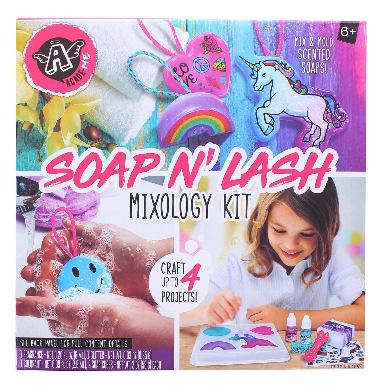 Anker Play Soap n' Lash Mixology Kit - DIY Soap Making Kit for Kids & Adults, Create 4 Fun Bath & Beauty Projects - Perfect for Birthday Gifts, Family Bonding & Creative Playtime