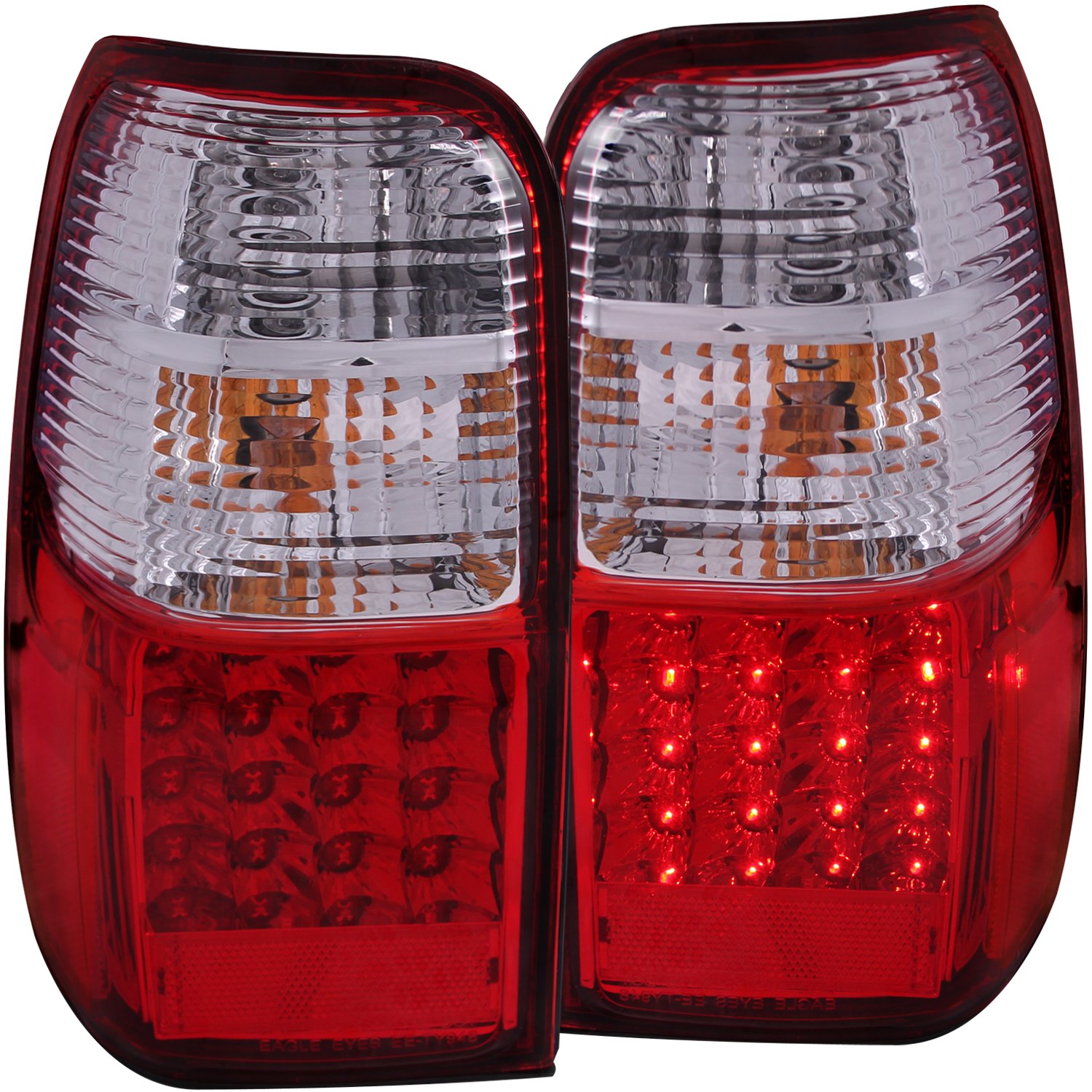 Anzo USA 311070 Toyota 4Runner LED Tail Light Assembly - Red/Clear Lens (Pair) - Upgrade Your 4Runner's Rear Lighting for Night Driving & Enhanced Safety