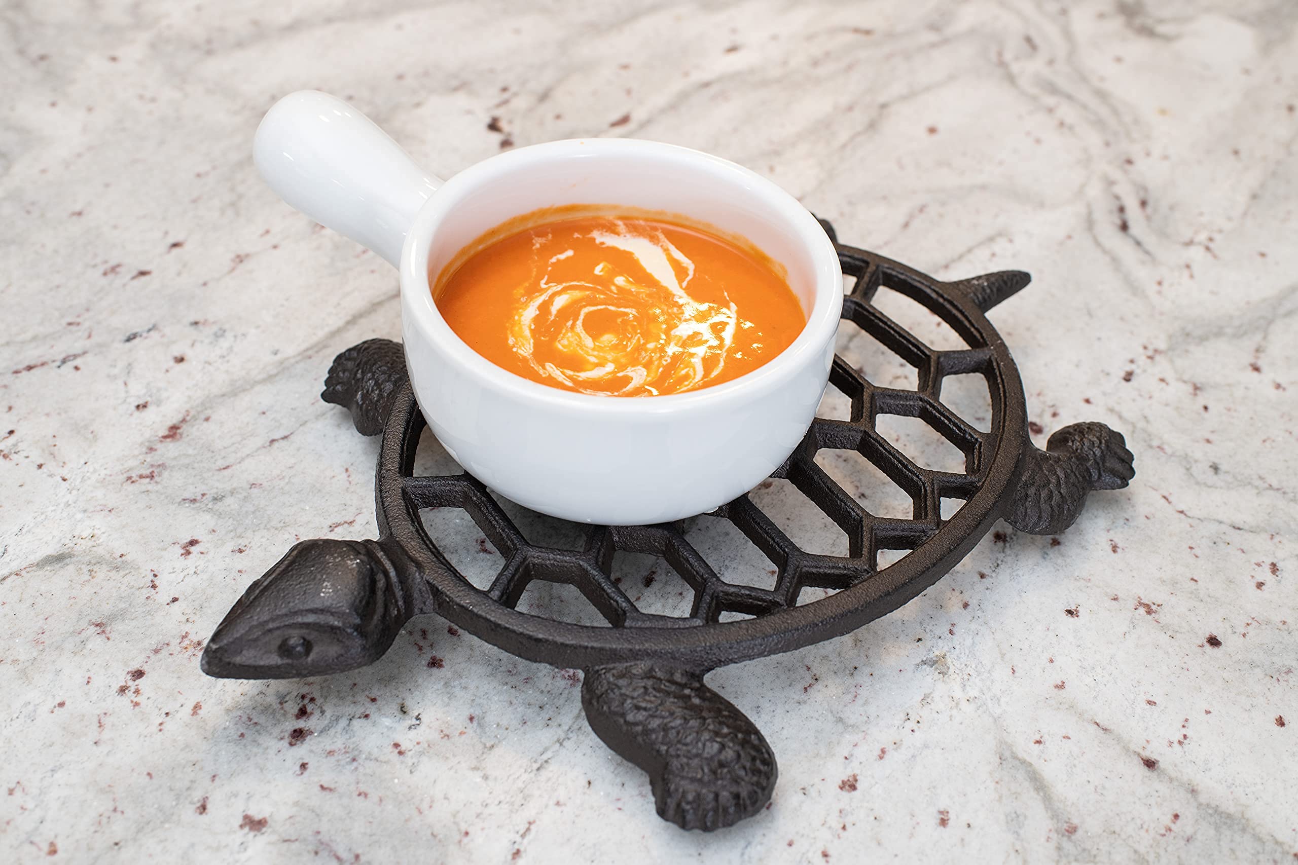 Cast Iron Trivet for Hot Pots & Pans - Sea Turtle Design for Kitchen & Dining