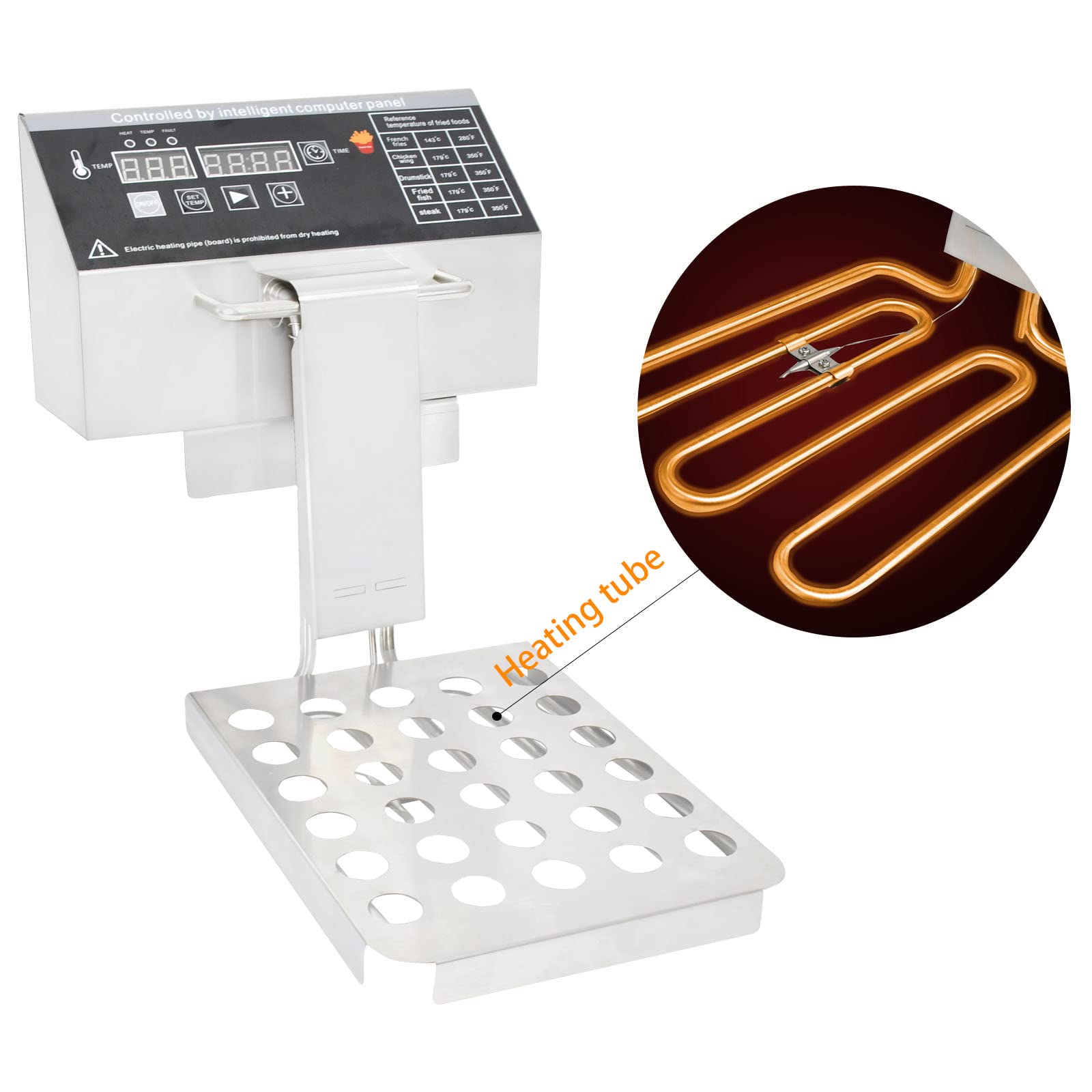 8L Electric Deep Fryer with Basket & Lid - 1800W Commercial Deep Fryer with Smart Temperature Control - Perfect for Home Kitchen & Restaurant Use - 110V for Crispy Fried Chicken, French Fries & More
