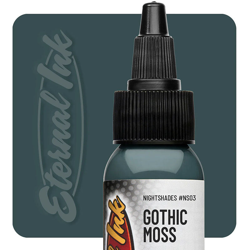 Eternal Nightshades Gothic Moss Ink - Dark Botanical Tattoo Ink for Professional Artists & DIY Tattoo Kits | Perfect for Gothic, Fantasy & Alternative Style Tattoos