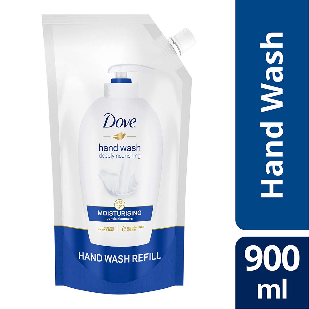 Dove Moisturising Liquid Hand Wash Refill 900ml | Gentle Hand Cleanser for Soft Hands & Sensitive Skin | Nourishing Hand Soap | Perfect for Home, Office & Bathroom Use