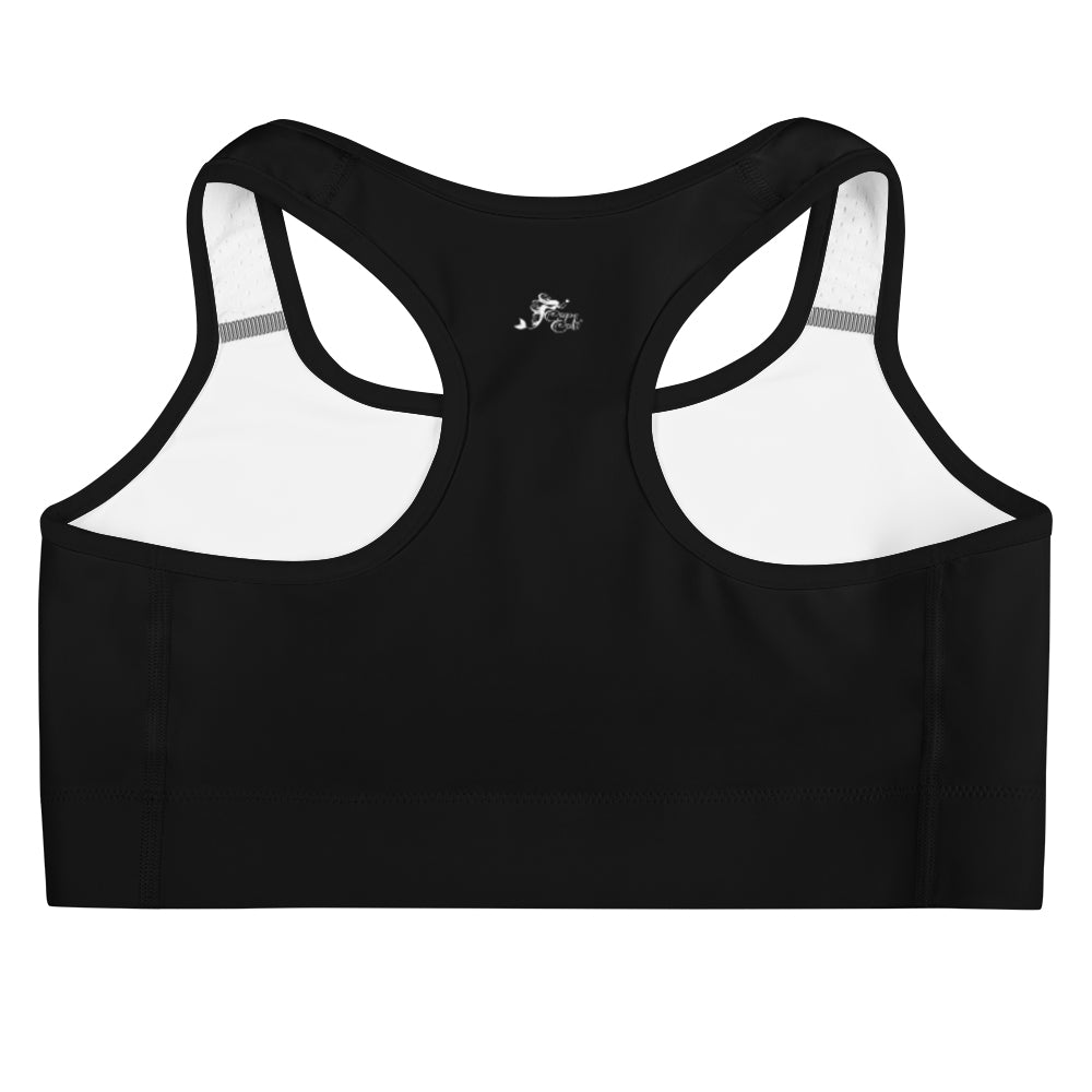 Flame Mermaid Shell Sports Bra - High Support Workout Top for Running, Yoga & Gym - Breathable Seamless Activewear for Women