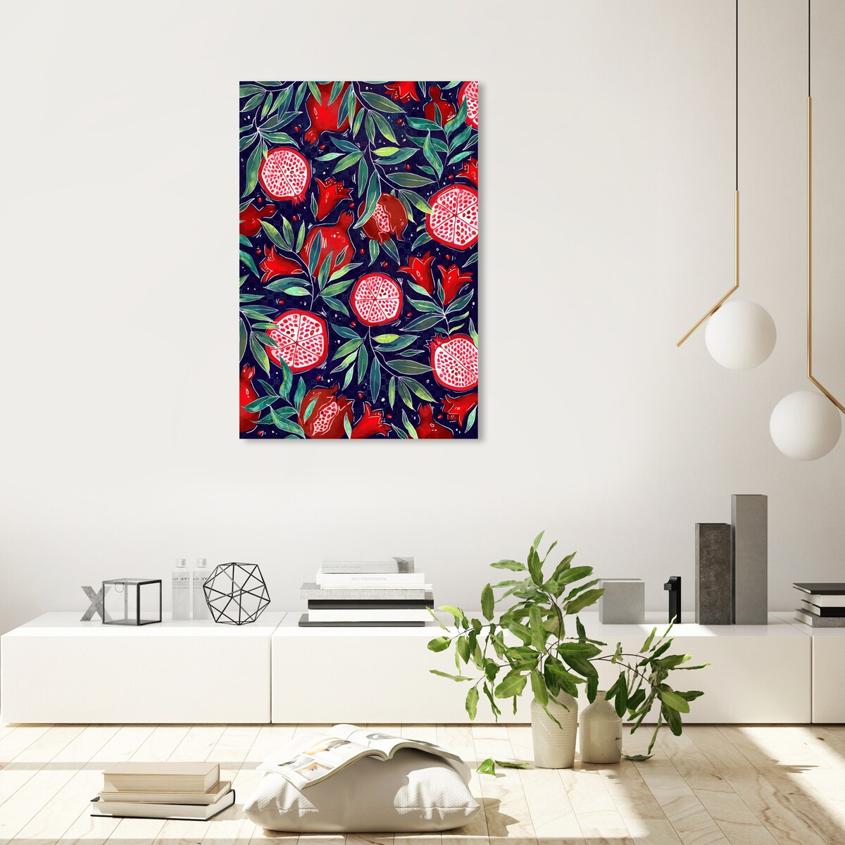 Blooming Tropical Flowers White Canvas Wall Art Print - Cabin & Lodge Decor for Kitchen, Living Room, Bedroom - Perfect for Home, Office & Gift Giving