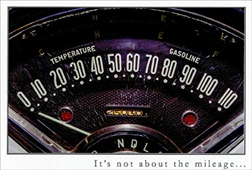 Funny Masculine Birthday Card for Men - Speedometer Design Not About Mileage - Perfect Humorous Greeting Card for Husband, Boyfriend, Dad | Great for Birthdays, Anniversaries & Special Occasions