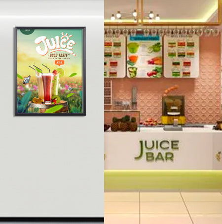 30x40 Poster Frame - SwingFrame Wide Face Metal Display with Easy Swing Open Design - Perfect for Home Decor, Office Art, and Gallery Exhibitions