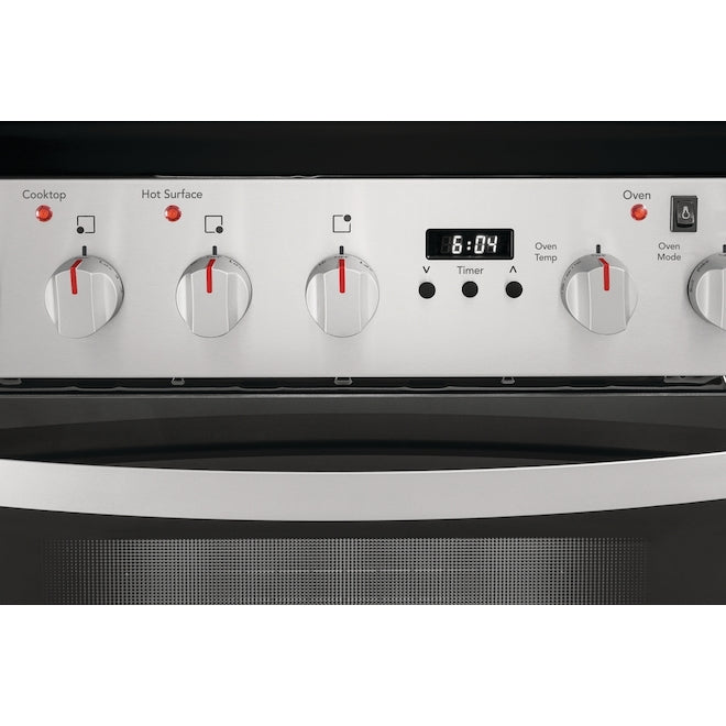 Frigidaire 24 Inch Freestanding Electric Range - FCFE242CAS Stainless Steel Oven with Convection Bake - Perfect for Home Kitchens & Small Spaces