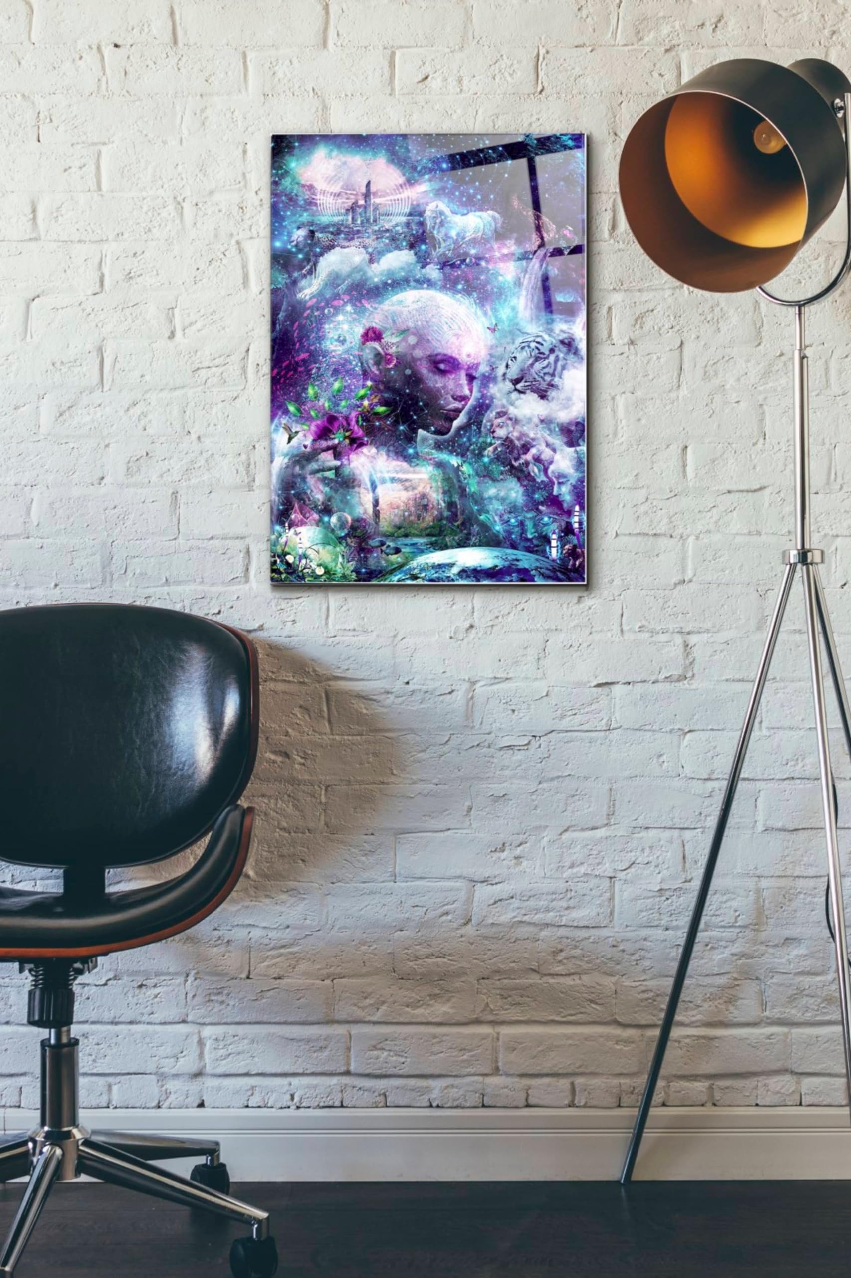 Discovering The Cosmic Consciousness by Cameron Gray - 16'x24' Acrylic Glass Wall Art for Home & Office Decor | Modern Abstract Painting for Living Room, Bedroom, or Meditation Space