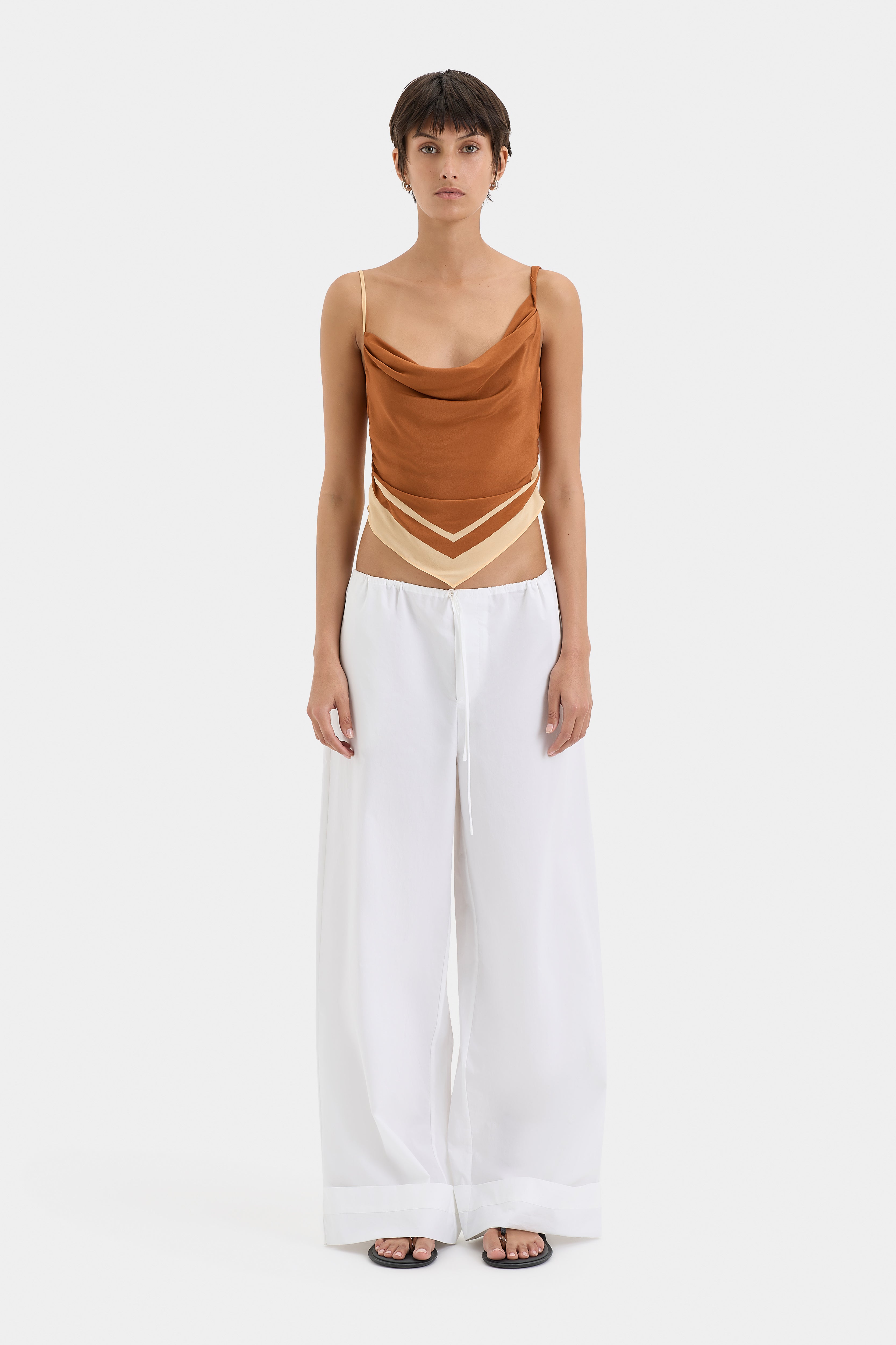 Soma Scarf Cami Top in Rust - Stylish Layering Piece for Women | Perfect for Casual Outfits, Date Nights & Office Wear