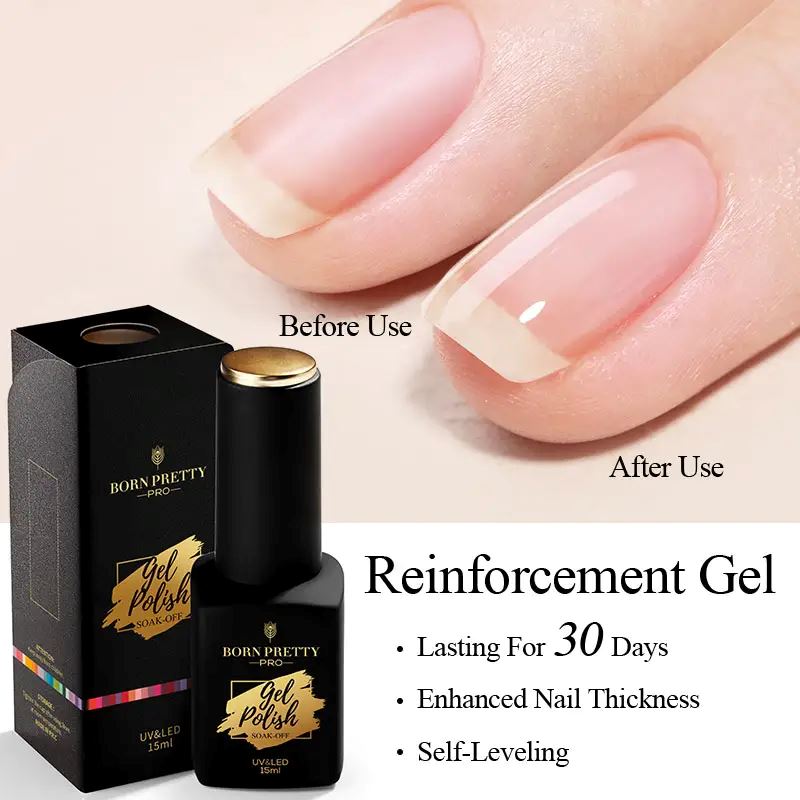 Born Pretty Reinforcement Gel Trubuty 15ml - Nail Strengthener for Weak & Brittle Nails - Perfect for Manicures, Nail Extensions & At-Home Nail Care