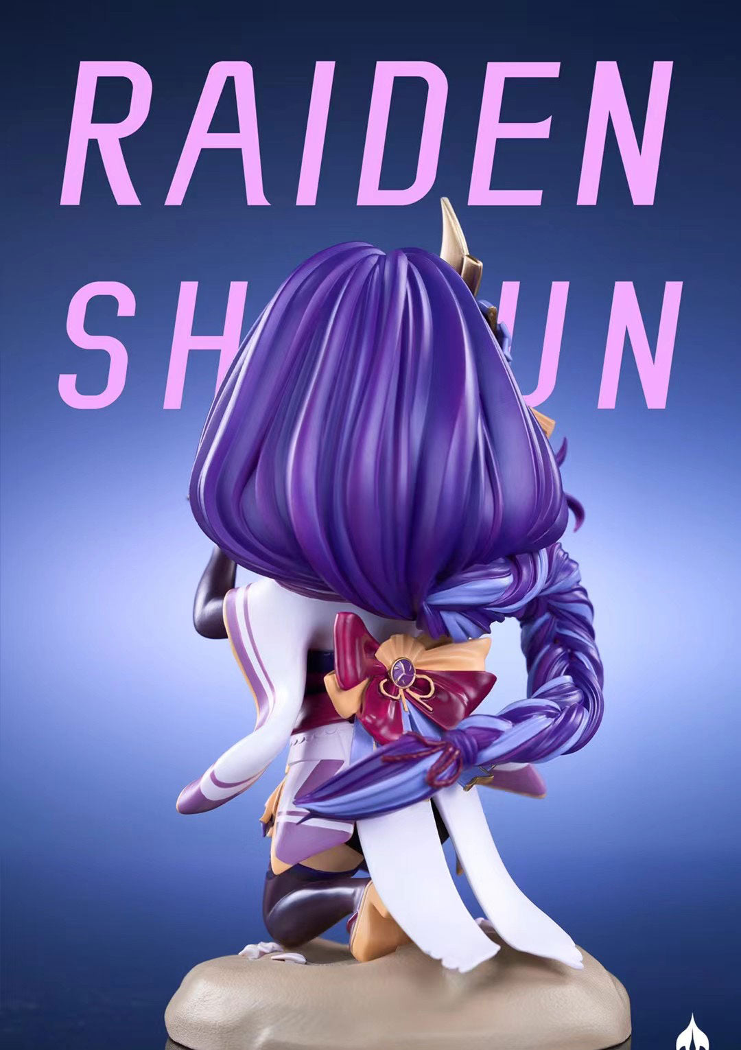 Ninety Seven Studio Q Version Genshin Impact Raiden Shogun Figure - Cute Anime Collectible for Display, Gaming Room Decor, and Genshin Impact Fan Gifts