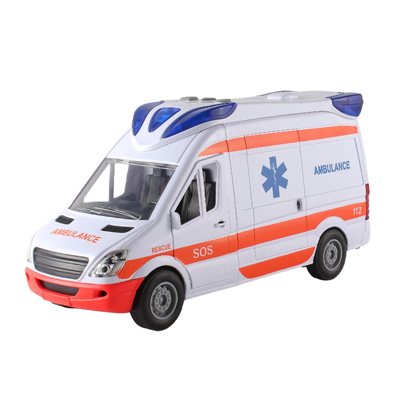 Ambulance Toy Car with Lights & Sound - Rescue Vehicle Play Set for Kids, Boys & Girls | Includes Stretcher & Play House | Perfect for Pretend Play, Emergency Role Play & Learning Scenarios