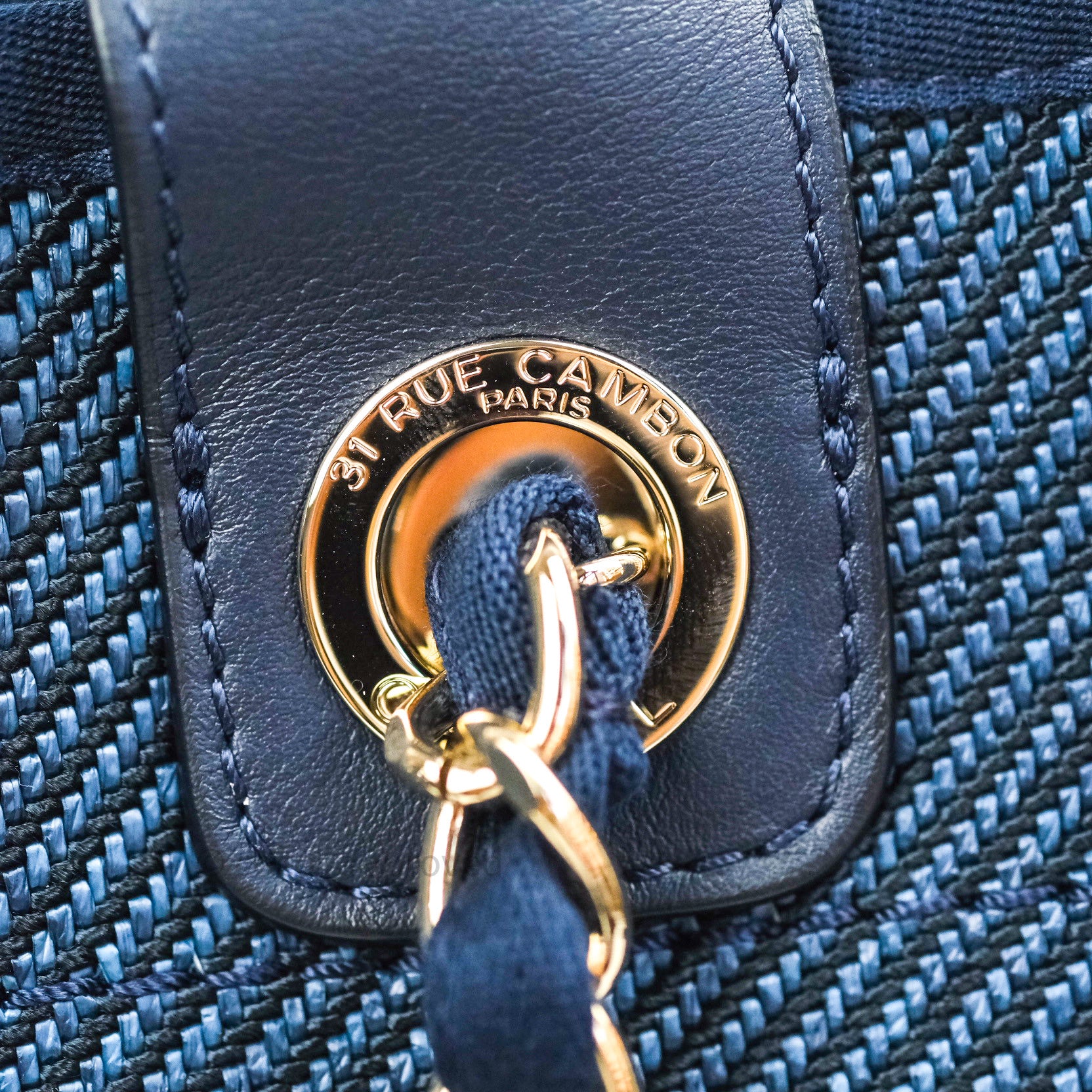 Chanel Canvas Large Deauville Tote Bag - Navy Blue 20A Collection - Luxury Designer Handbag for Women - Perfect for Travel, Work & Everyday Use