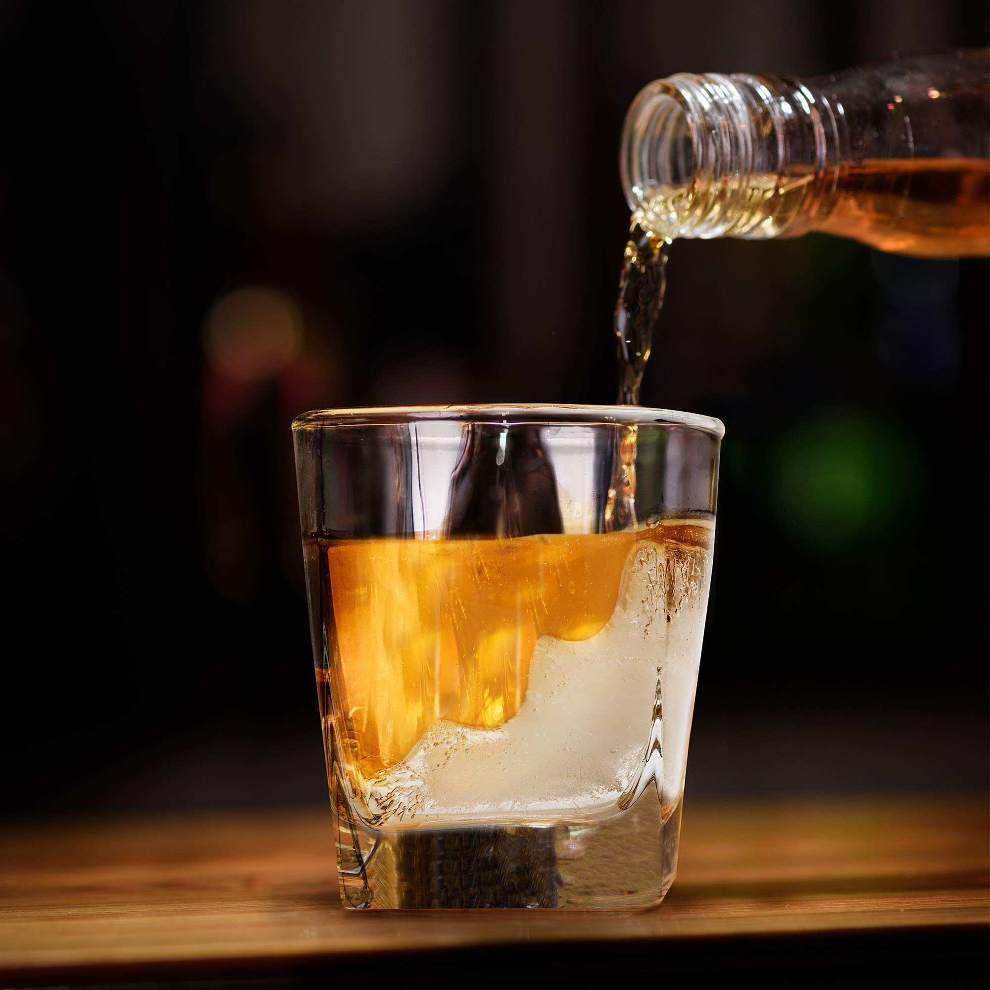 Premium Whiskey Wedge Glass Set - Old Fashioned Whisky Glasses for Bourbon & Scotch | Best Whiskey Accessories & Gifts for Men | Perfect for Home Bars, Cocktail Parties & Whiskey Tasting Events