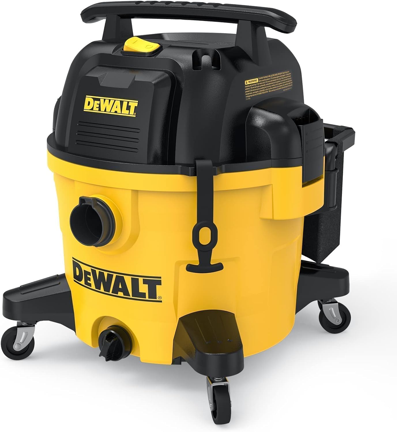DEWALT DXV09P-QTA 9 Gallon Ultra Quiet Wet/Dry Shop Vacuum - Heavy Duty Stealthsonic Poly Vac for Workshop & Jobsite with Noise Reduction Technology - Perfect for Woodworking, Construction Sites, and Garage Cleaning (Yellow)