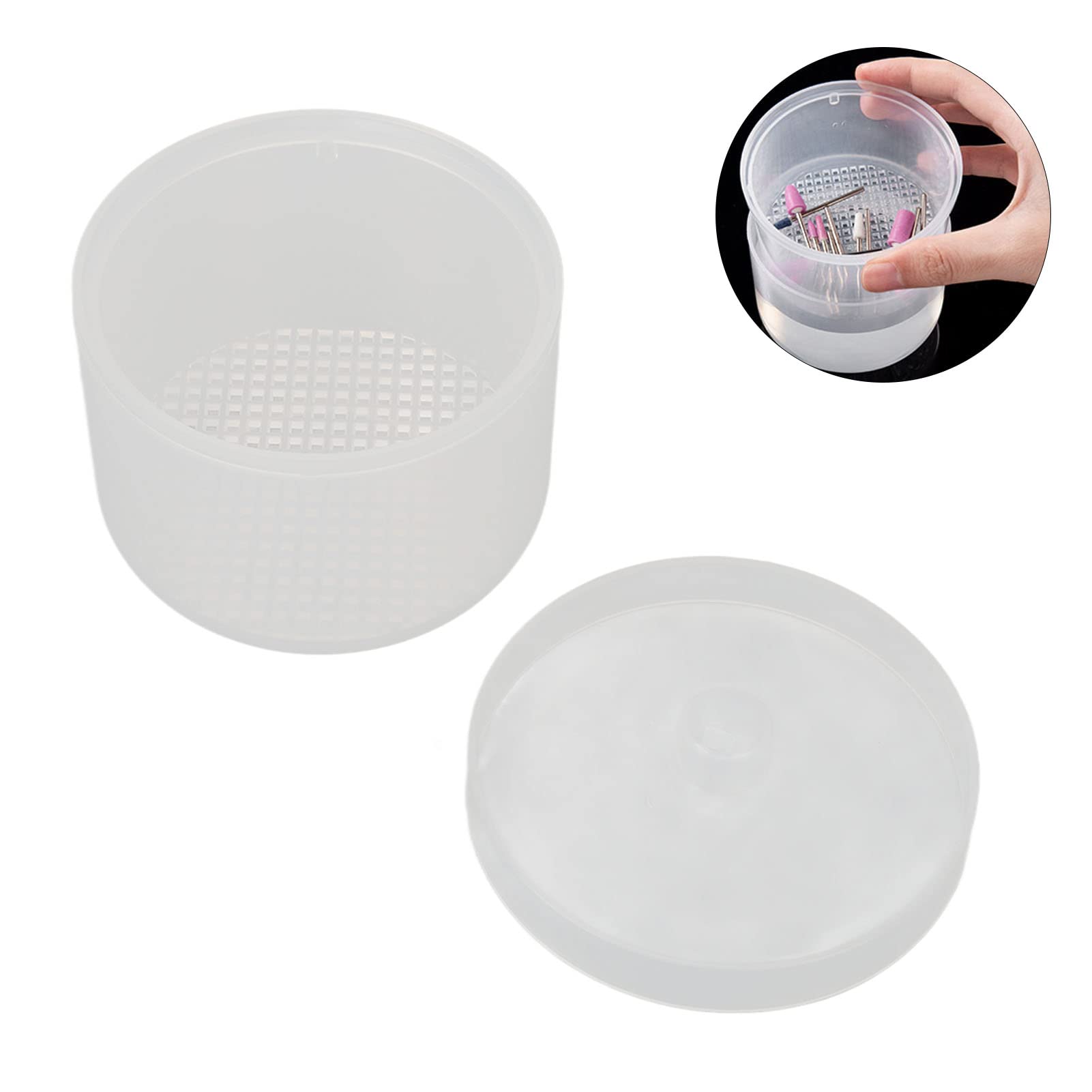 Professional Nail Sterilizer Box with Strainer - UV Sanitizer for Nail Tools, Brushes & Grinding Heads | Portable Storage & Organizer Case for Nail Salon, Home & Travel Use