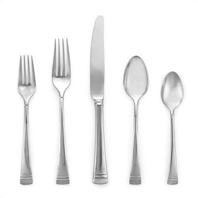 Lenox Federal Platinum Dinner Knife Set - 4-Piece Stainless Steel Cutlery for Formal Dining & Special Occasions | Elegant Tableware for Weddings, Anniversaries & Fine Dining Restaurants
