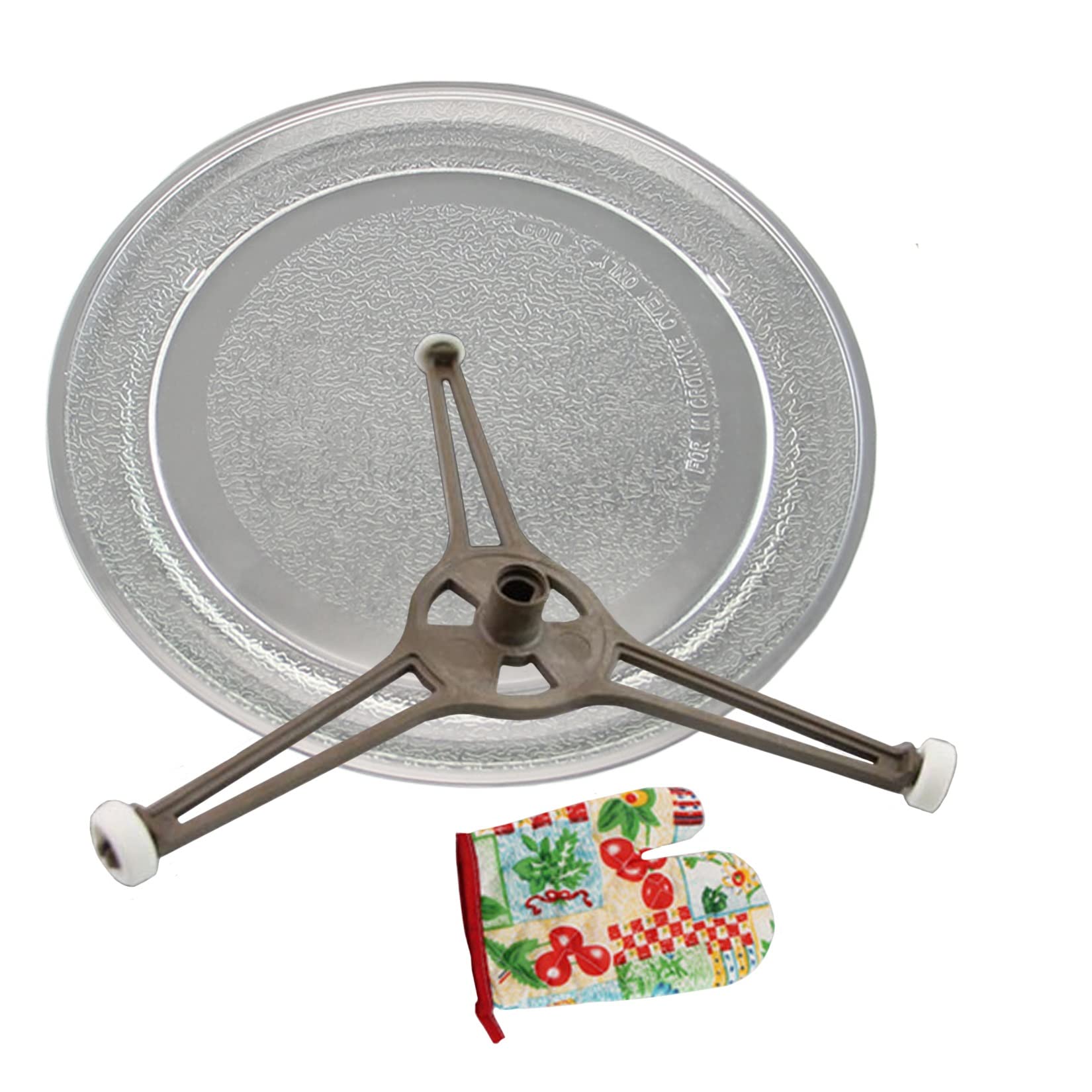 WORDFUN Microwave Glass Turntable Plate - Unbreakable & Durable Replacement for Even Heating - Stable Support Glass Dish for Microwave Oven - Perfect for Cooking, Reheating & Defrosting Food