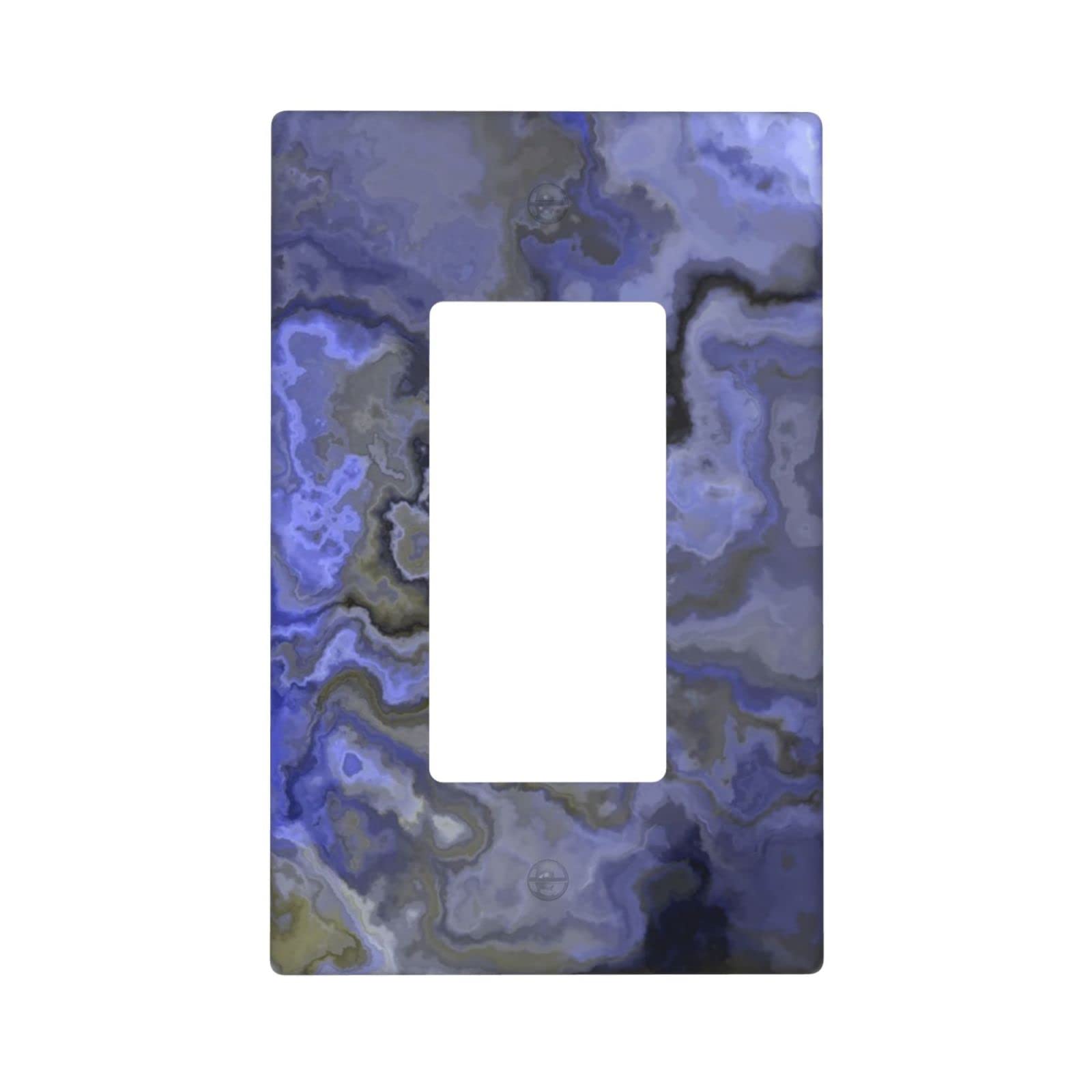 Purple Marble Light Switch Cover - Single Rocker Outlet Wall Plate - Elegant Decorative Switch Plate for Kitchen, Bedroom, Girls Room - Durable & Stylish Home Decor Upgrade