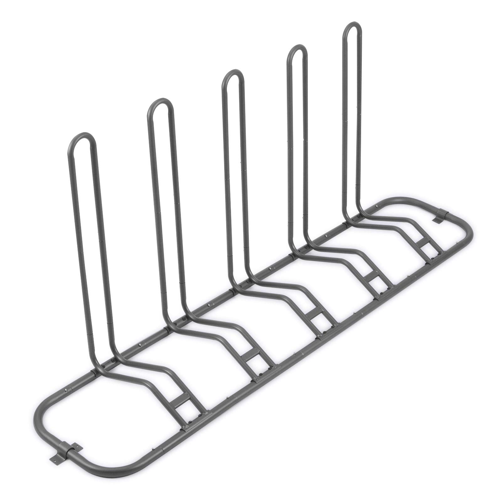 **Ikkle Bike Parking Stand - Heavy Duty Adjustable Bicycle Rack for 5 Bikes, Dual Purpose Garage Storage Holder with 2 Extra Floor Anchor Brackets - Indoor & Outdoor Use for Home, Apartment, or Commercial Spaces**