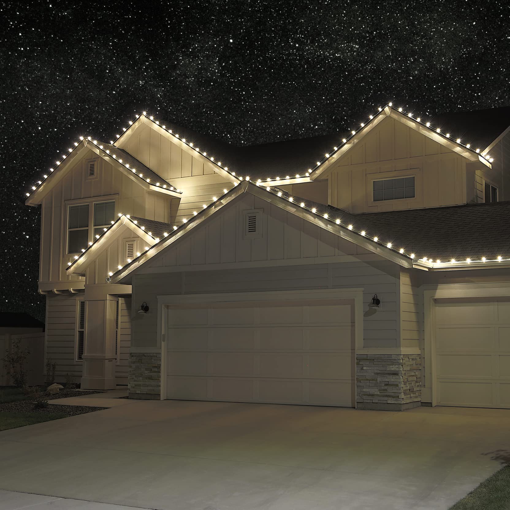 25-Pack Faceted C9 LED Christmas Light Bulbs - Warm White Sun Effect for Indoor & Outdoor Holiday Decor - Durable & Energy-Efficient Replacement Bulbs - Perfect for Christmas Trees, Roof Lines, and Holiday Displays
