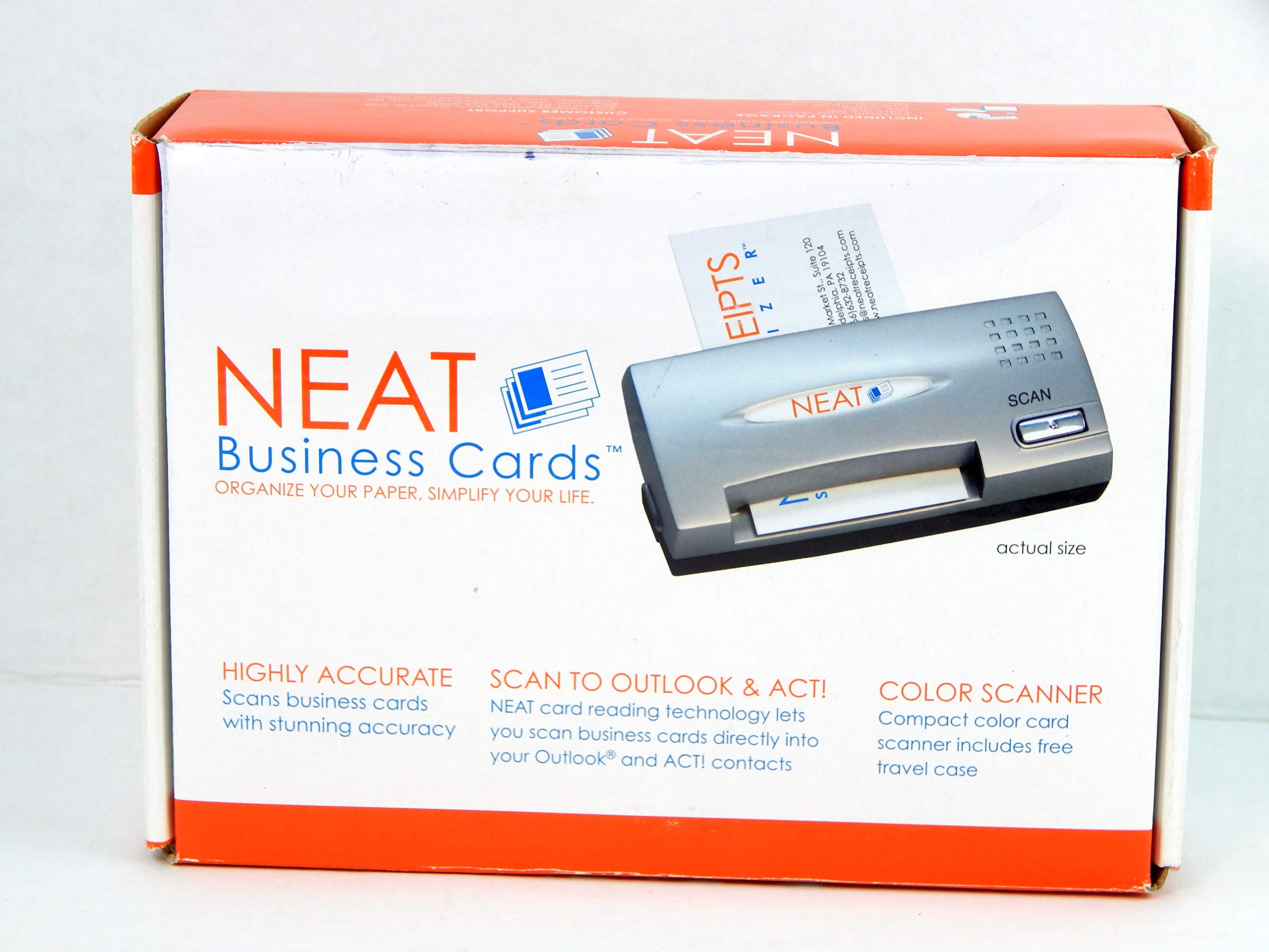 NeatReceipts Mobile Full Color Business Card Scanner & Reader - Digitize & Organize Contacts for Networking, Sales, and CRM Integration