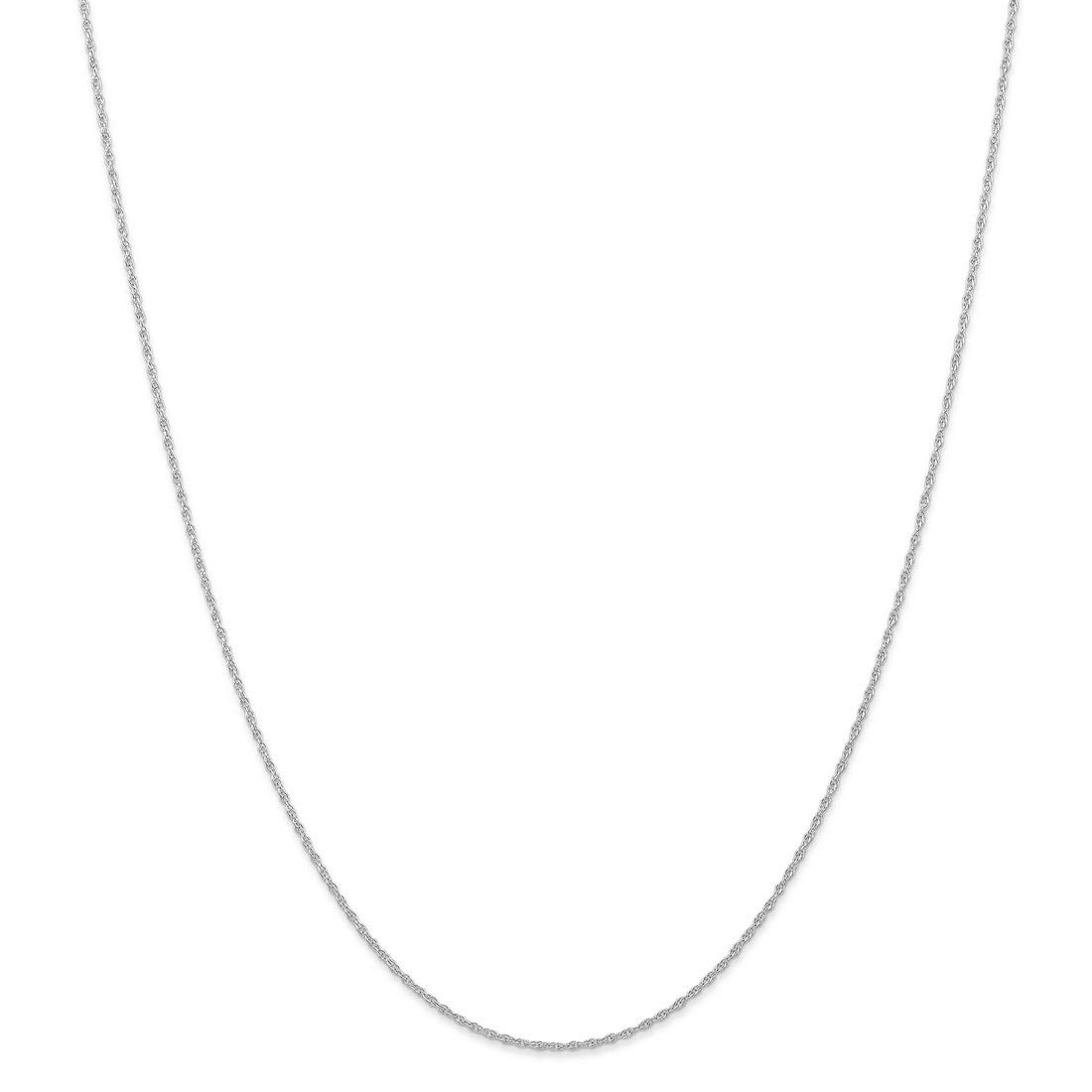 10K White Gold Thin Cable Rope Pendant Chain Necklace for Women - Elegant Layering & Everyday Jewelry Gift