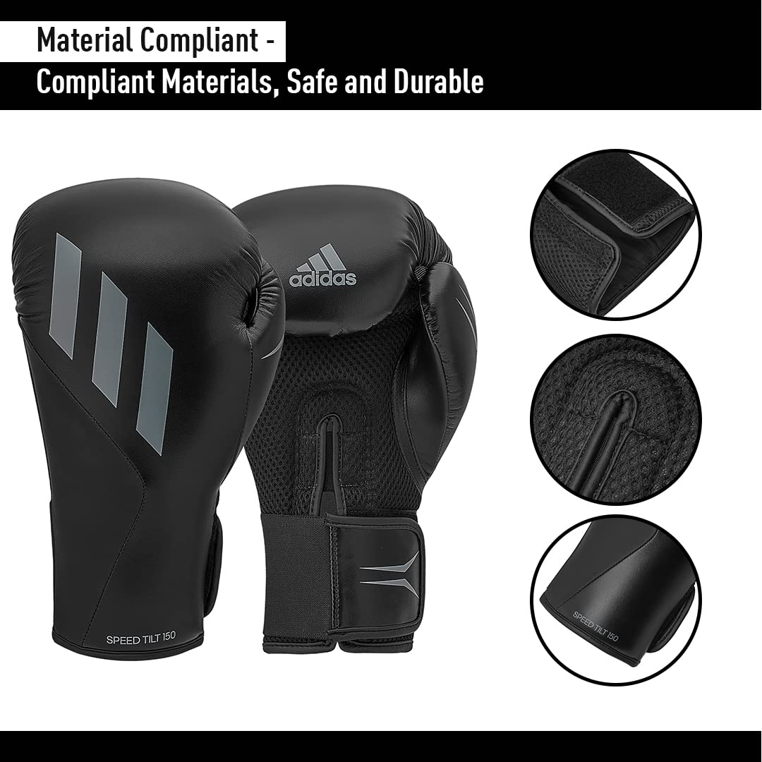 Adidas Speed TILT 150 Boxing Gloves for Men & Women - Professional Training Gloves for Heavy Bag, Kickboxing, MMA & Fitness - Perfect for Sparring, Martial Arts & Boxing Workouts - Ideal for Gym, Home Training & Boxing Classes - Great for Boxing Competitions, Cardio Training & Self-Defense Practice - Best for Boxing Enthusiasts, Fighters & Fitness Lovers