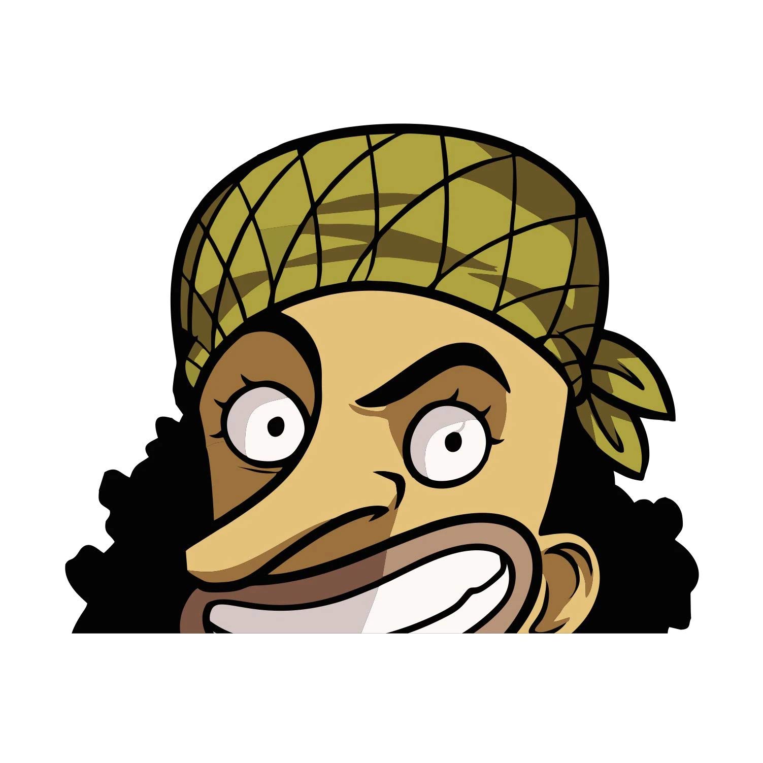 BLKUOPAR 5.1'' Anime ONE Piece Usopp Car Stickers - Big Head Peeker Vinyl Decals for Bumper & Window - Fun Personality Creative Auto Accessories for Anime Fans | Perfect for Cars, Laptops & Water Bottles
