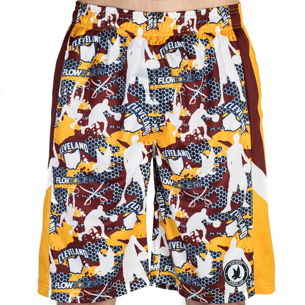 Boys Cleveland Basketball Shorts - Breathable Mesh Athletic Shorts for Kids - Perfect for Basketball, Gym, and Casual Wear