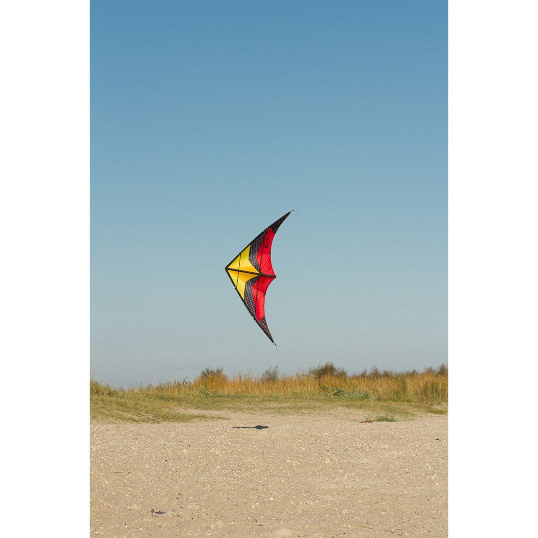 HQ Kites Limbo II Stunt Kite - Professional Dual Line Kite for Adults & Kids (Lava Color) - Perfect for Beach, Park & Outdoor Adventure Activities