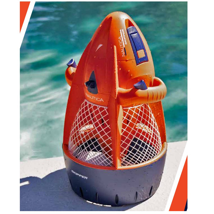Nautica Skipper Sea Scooter - Portable Underwater Scooter for Diving, Snorkeling & Swimming | Lightweight & Powerful Electric Water Scooter for Adults & Kids | Perfect for Beach, Pool & Ocean Adventures