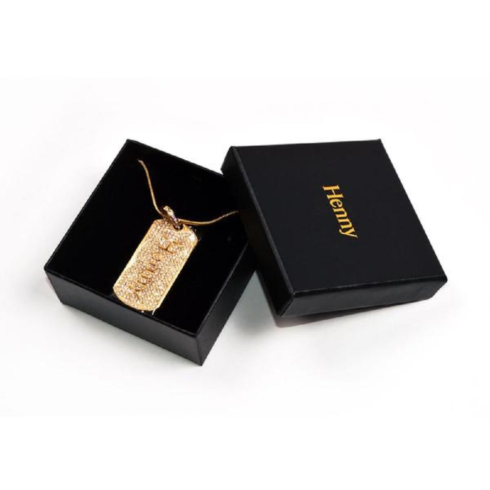 Henny Dog Tag Gold Chain for Men - Stylish 14K Gold Plated Necklace for Everyday Wear, Gifts & Special Occasions